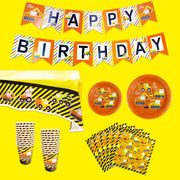 Construction Party Supplies Set For 12 Guests