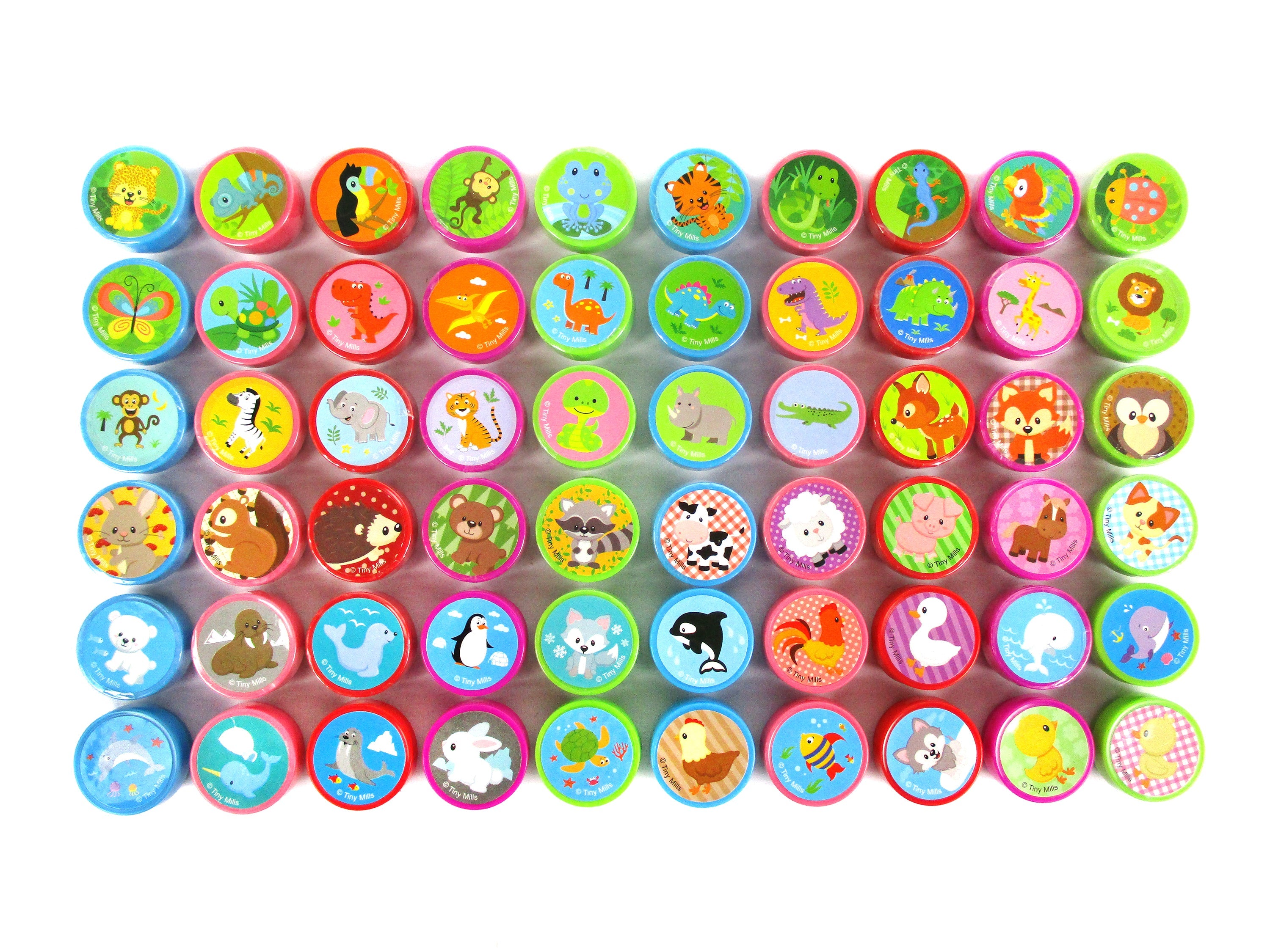 Assorted Animals Stampers For Kids - 60 Pcs