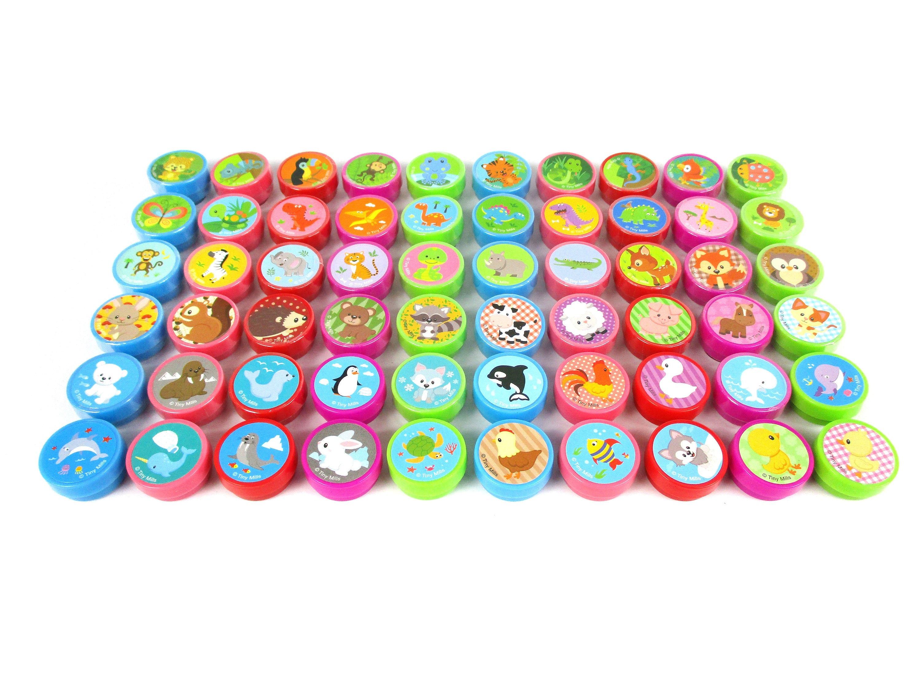 Assorted Animals Stampers For Kids - 60 Pcs