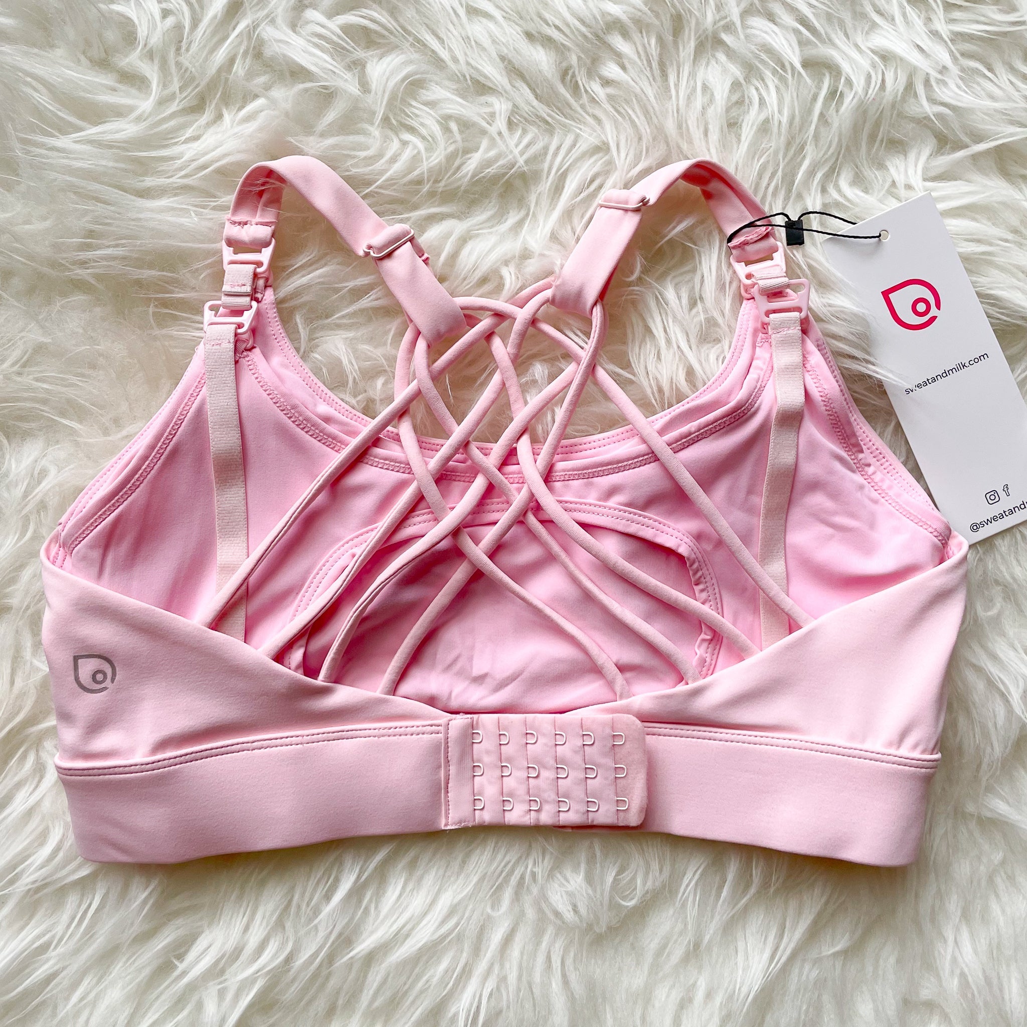 Océane 4 - Medium Support Nursing & Hands Free Pumping Sports Bra (blush Pink)