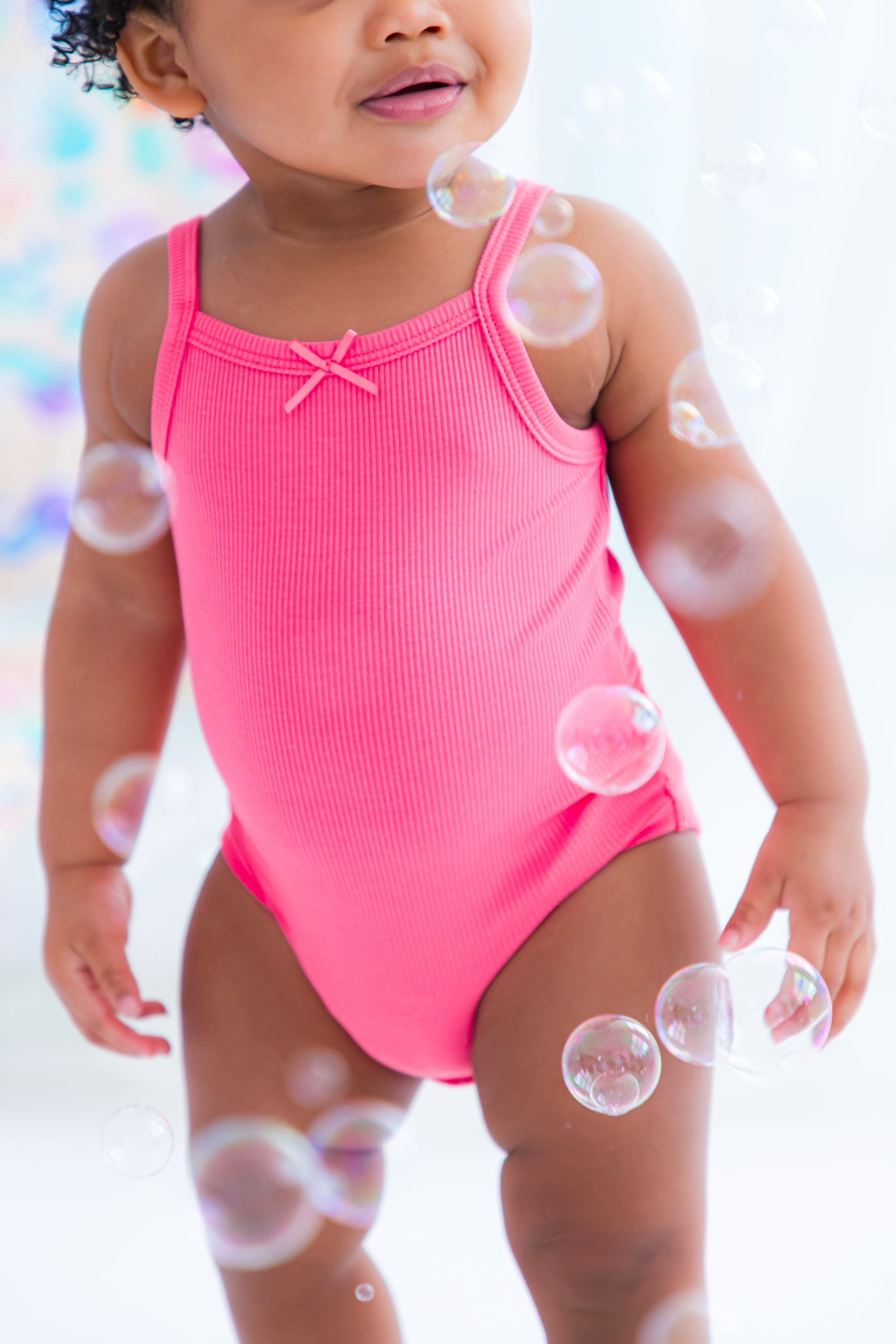 Strawberry Ribbed Bodysuit Tank