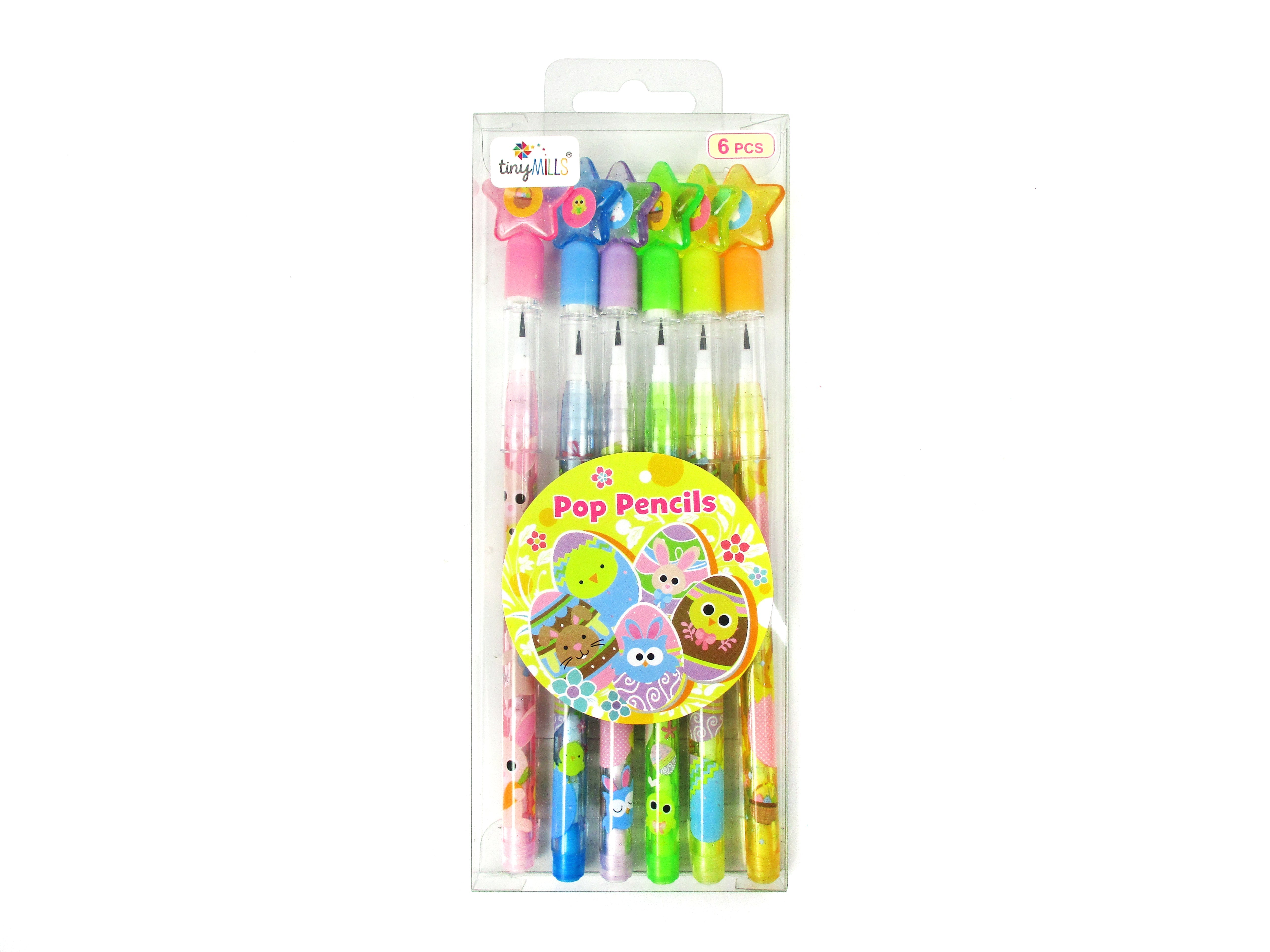 Easter Stackable Point Pencils - Set Of 6