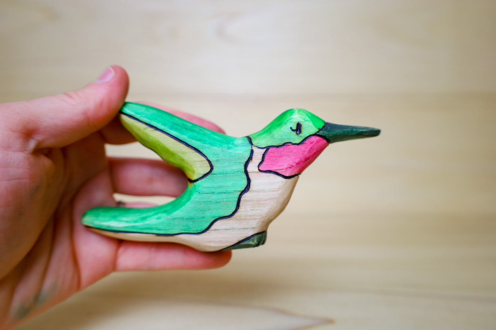 Wooden Hummingbird Toy