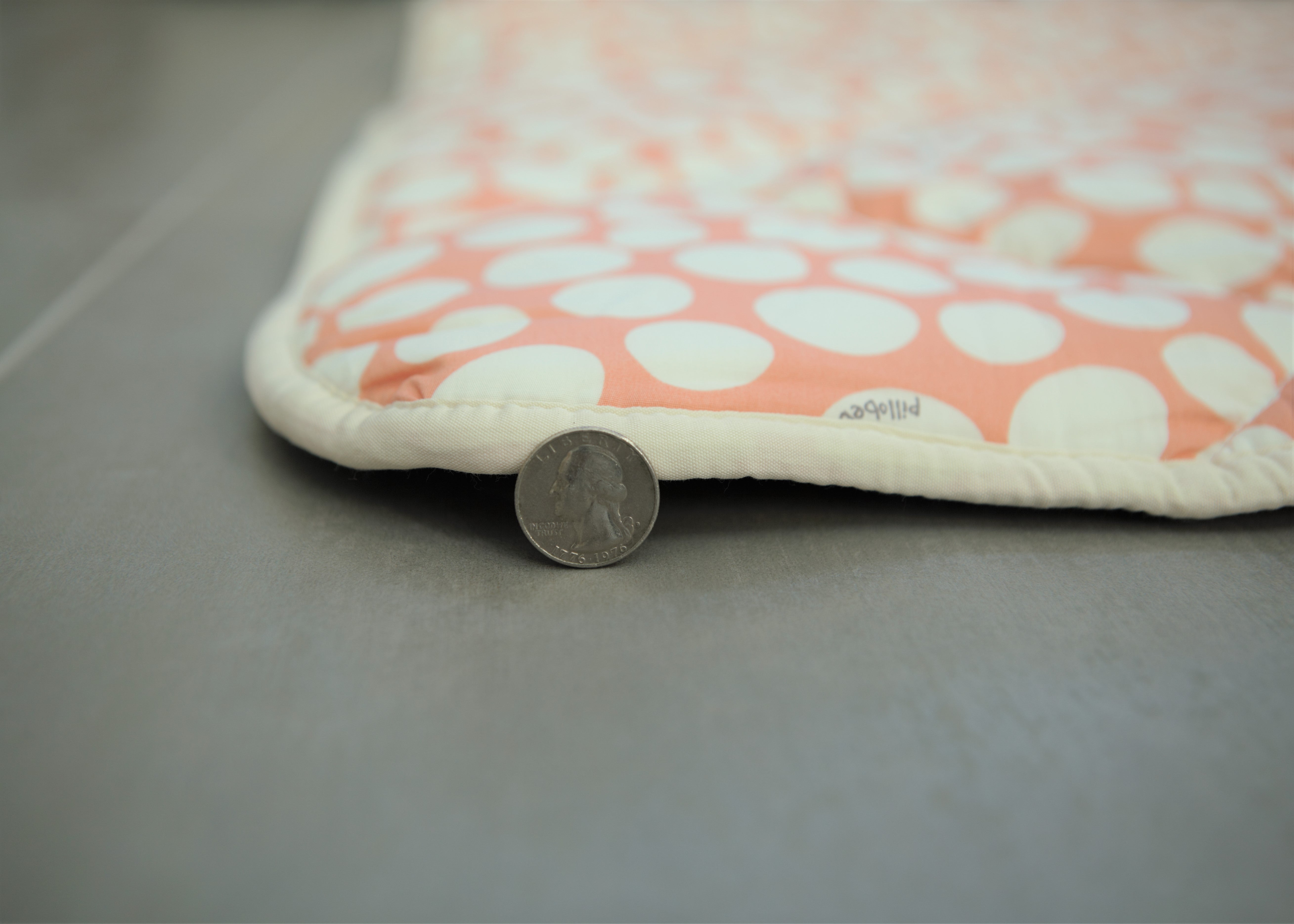 Organic Cotton Play Mat/quilted Blanket - Safari Dream/pink Pebbles Reversible