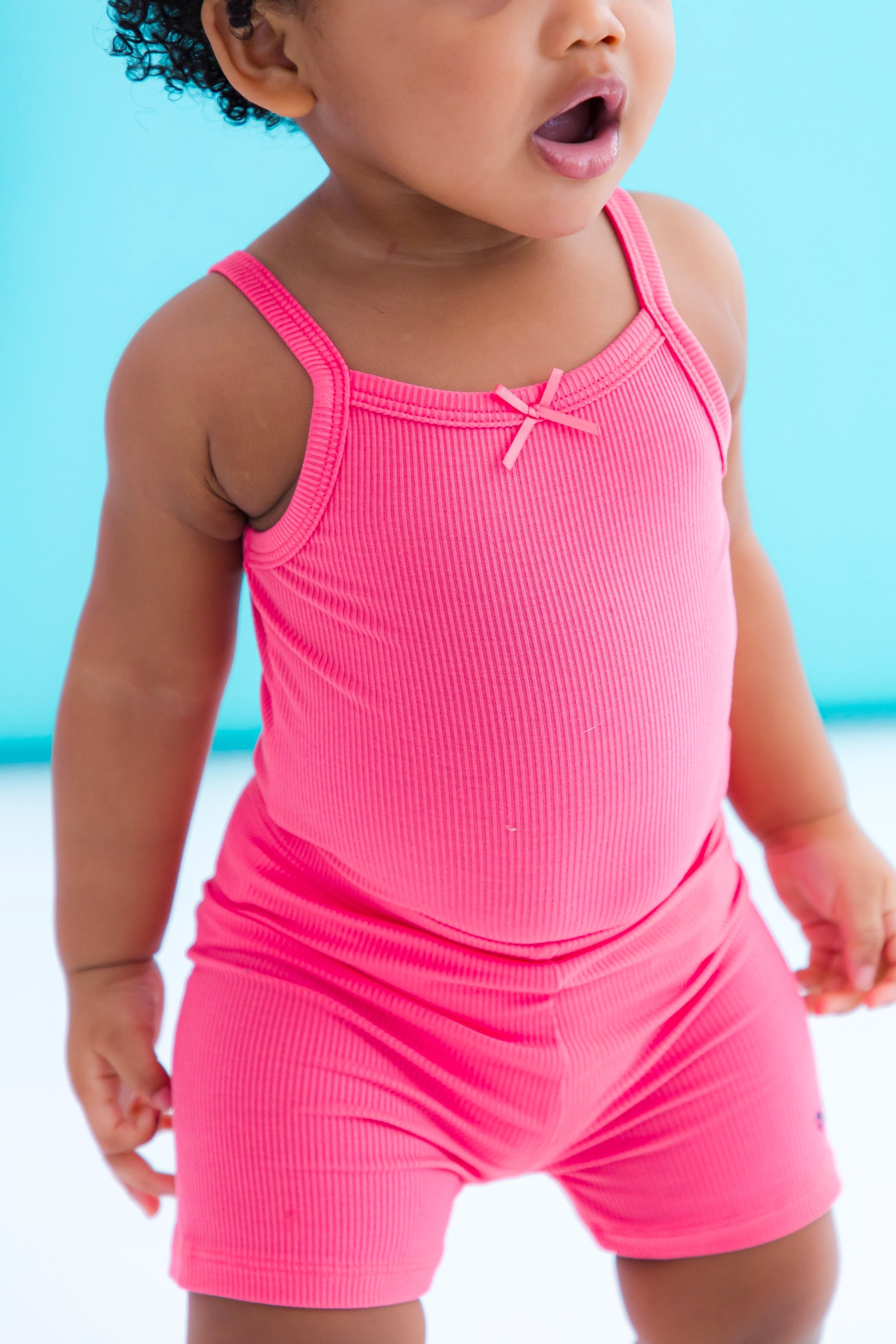 Strawberry Ribbed Bodysuit Tank