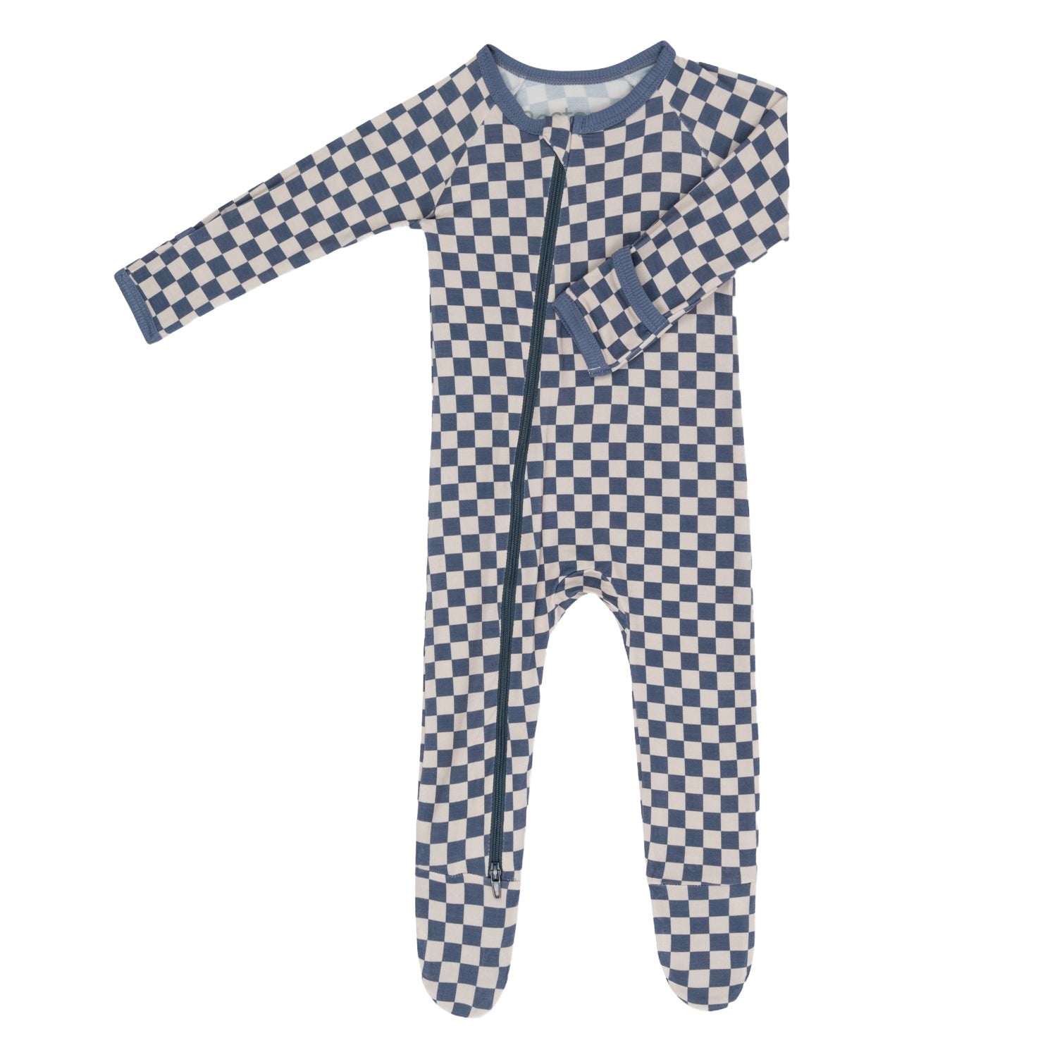 Checkers In Blue Footie