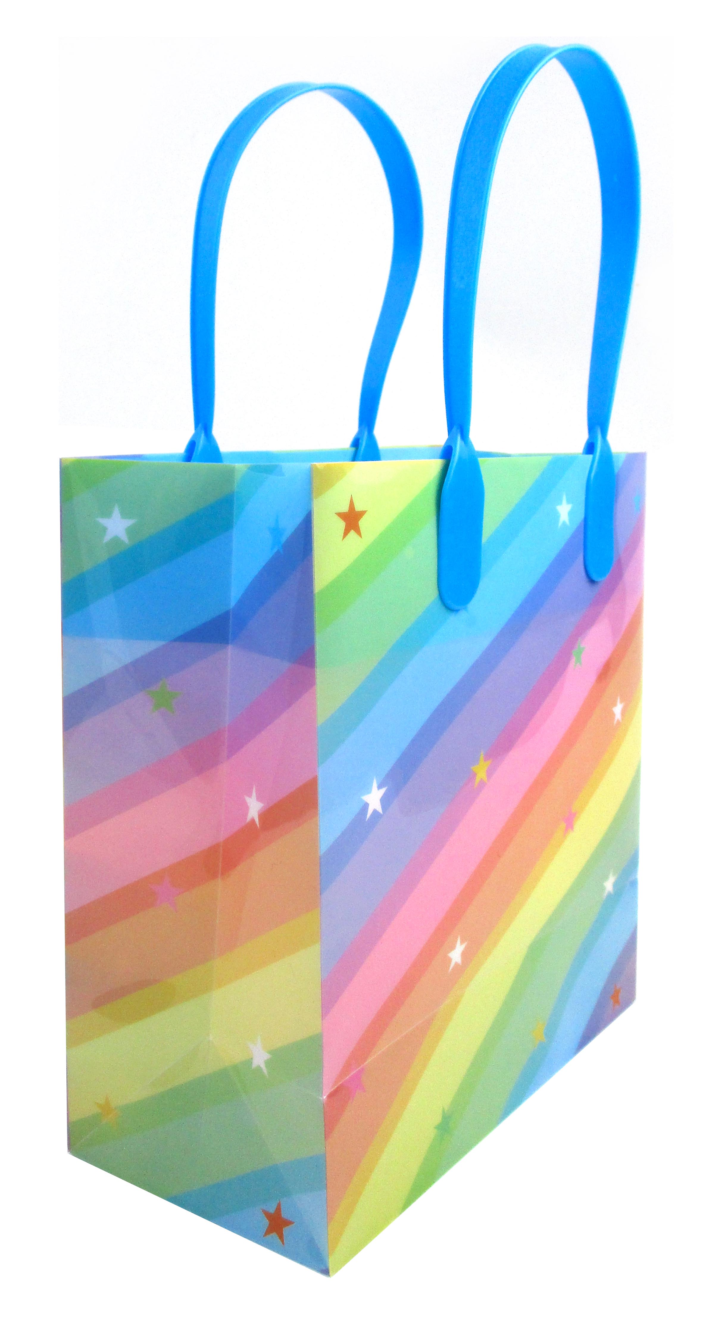 Rainbow Themed Party Favor Treat Bags - Set Of 6 Or 12