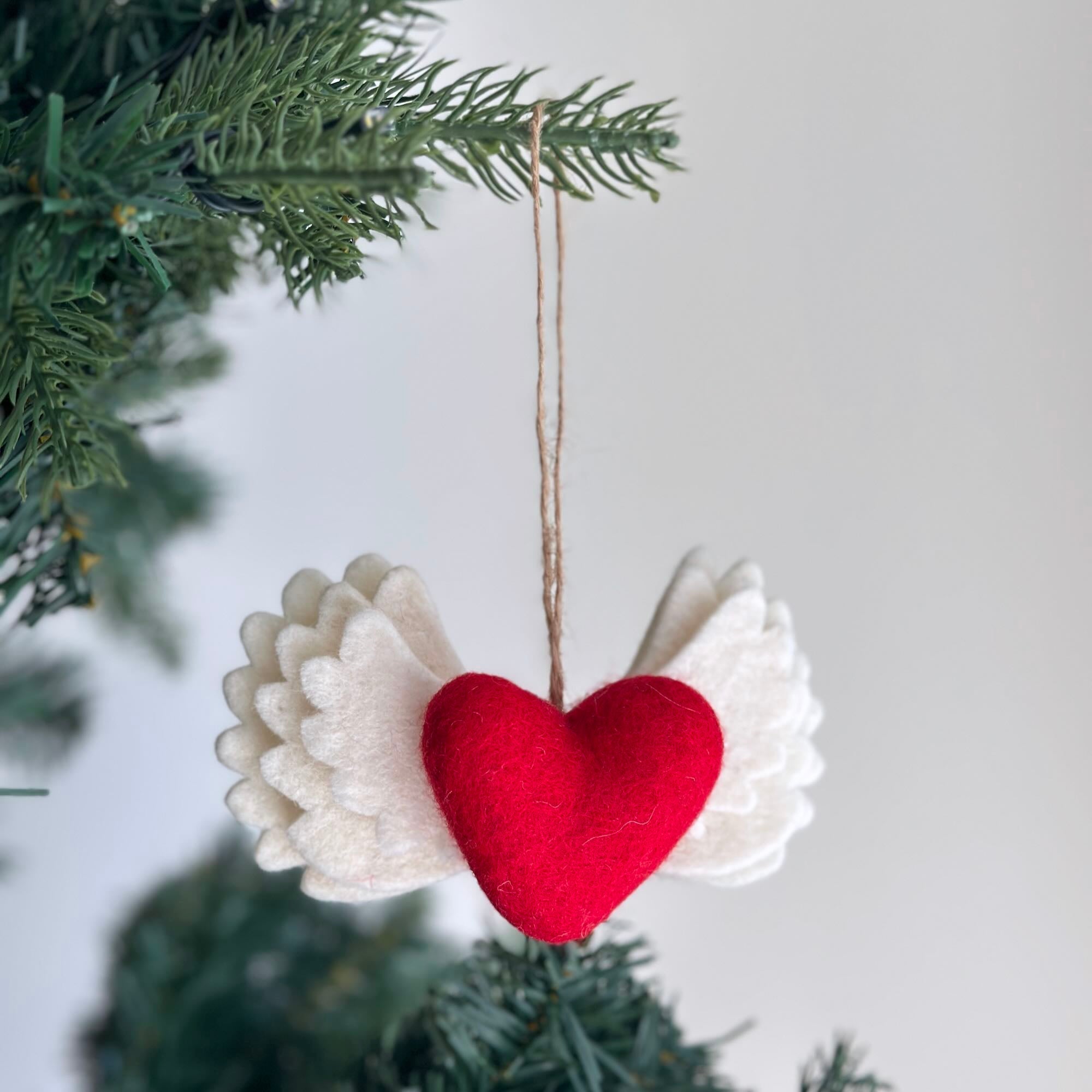 Felt Ornament - Love With Wing Ornament
