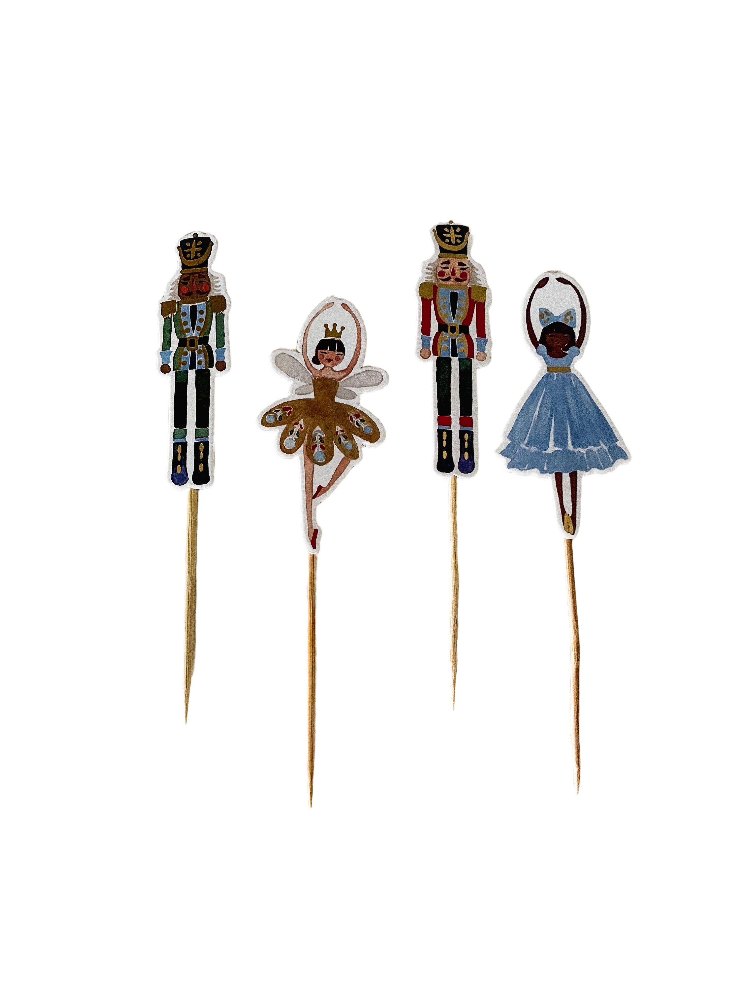 Nutcracker Christmas Cupcake Toppers