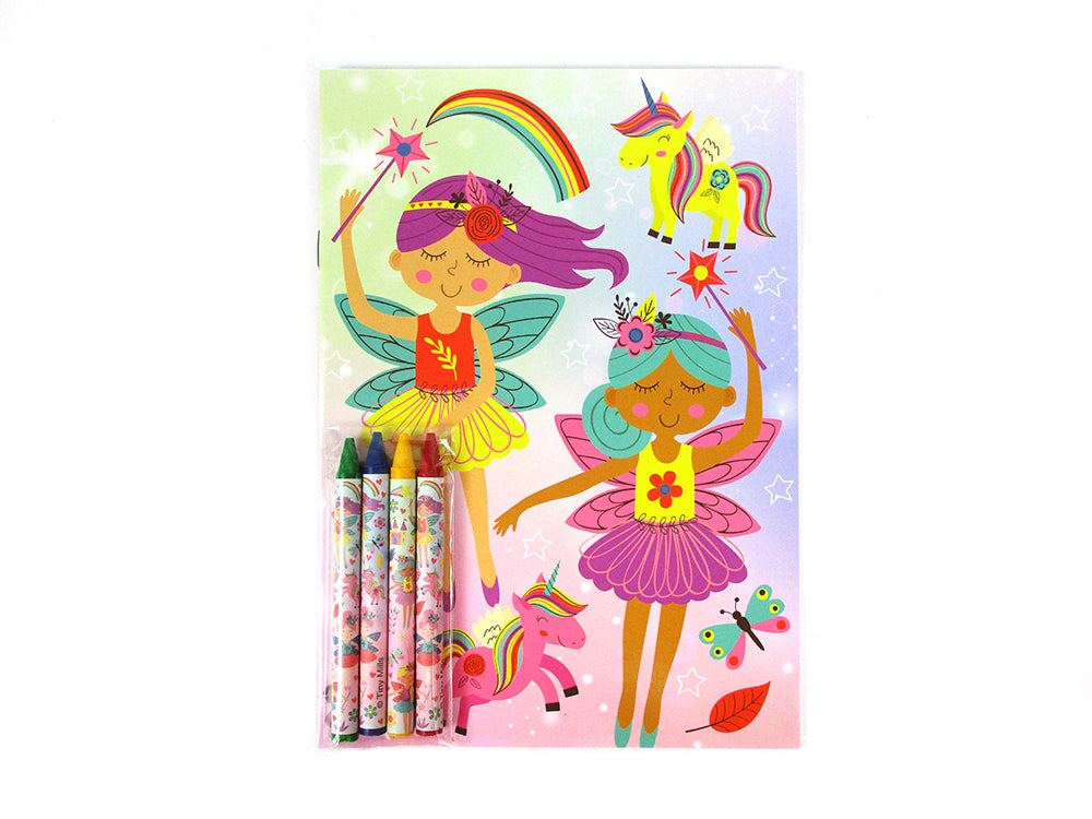 Magic Fairies Coloring Books With Crayons Party Favors - Set Of 6 Or 12