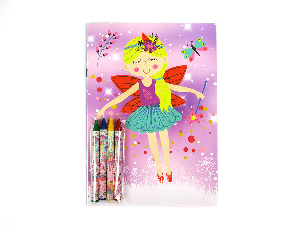 Magic Fairies Coloring Books With Crayons Party Favors - Set Of 6 Or 12
