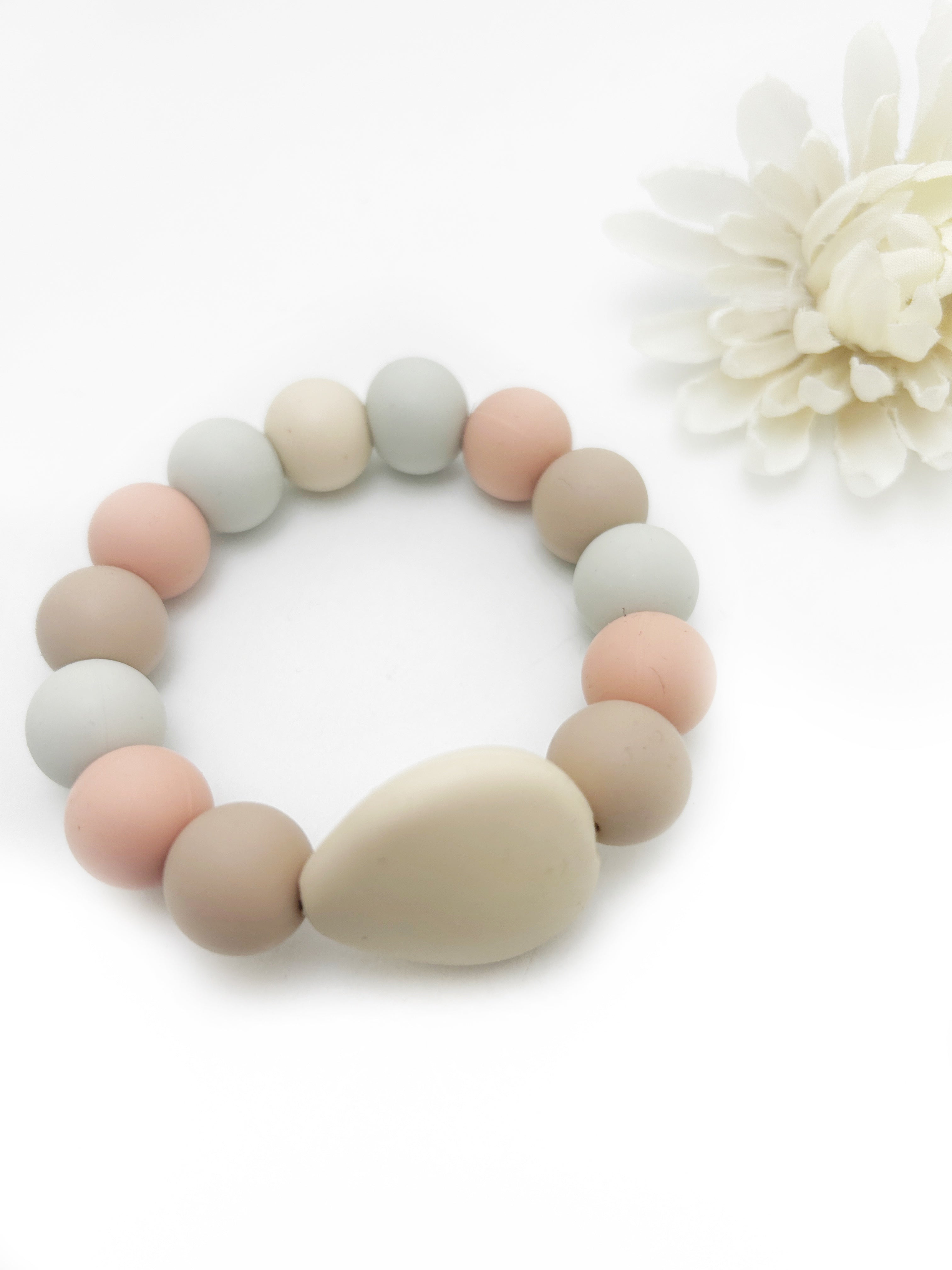Natural Teething Ring: 100% Food Grade Silicone For Safe Teething Relief