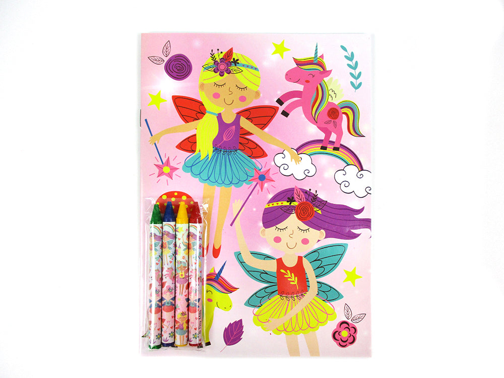 Magic Fairies Coloring Books With Crayons Party Favors - Set Of 6 Or 12