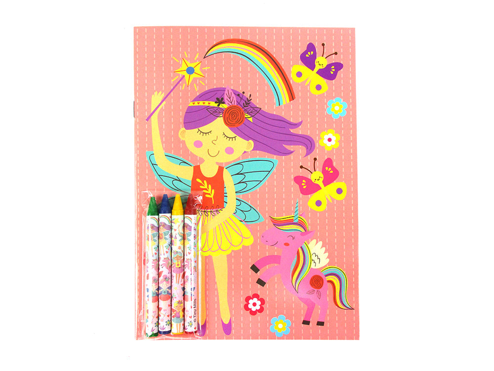 Magic Fairies Coloring Books With Crayons Party Favors - Set Of 6 Or 12
