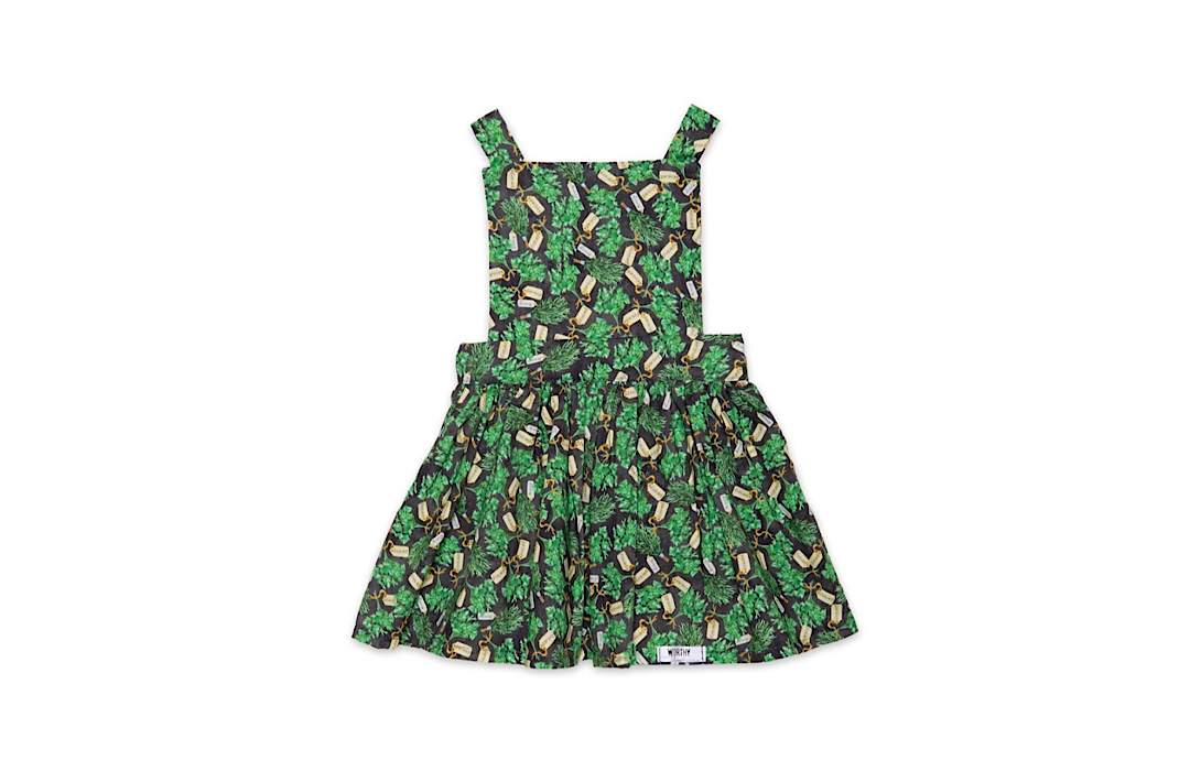 Pinafore Dress In Herbs