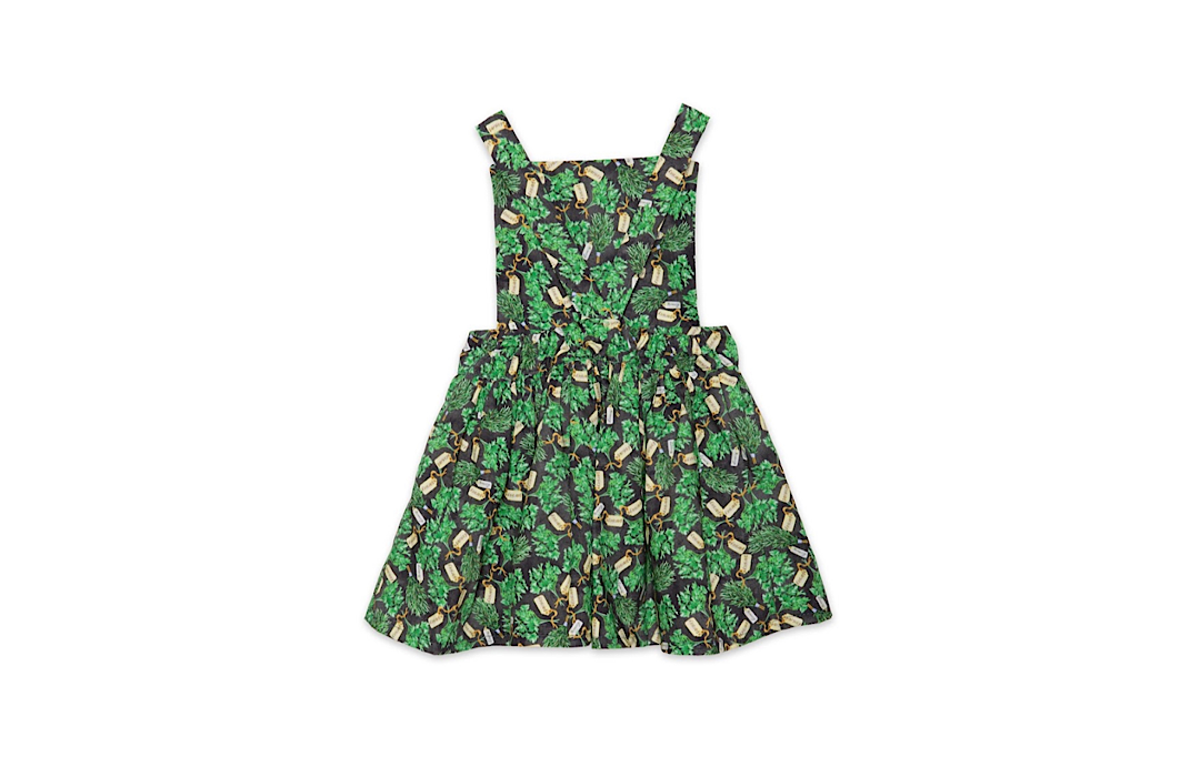 Pinafore Dress In Herbs