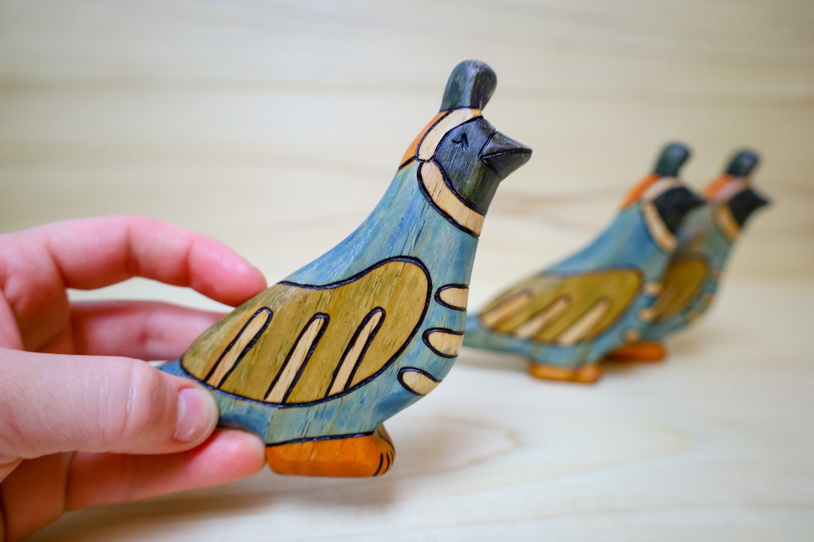 Wooden Quail Toy
