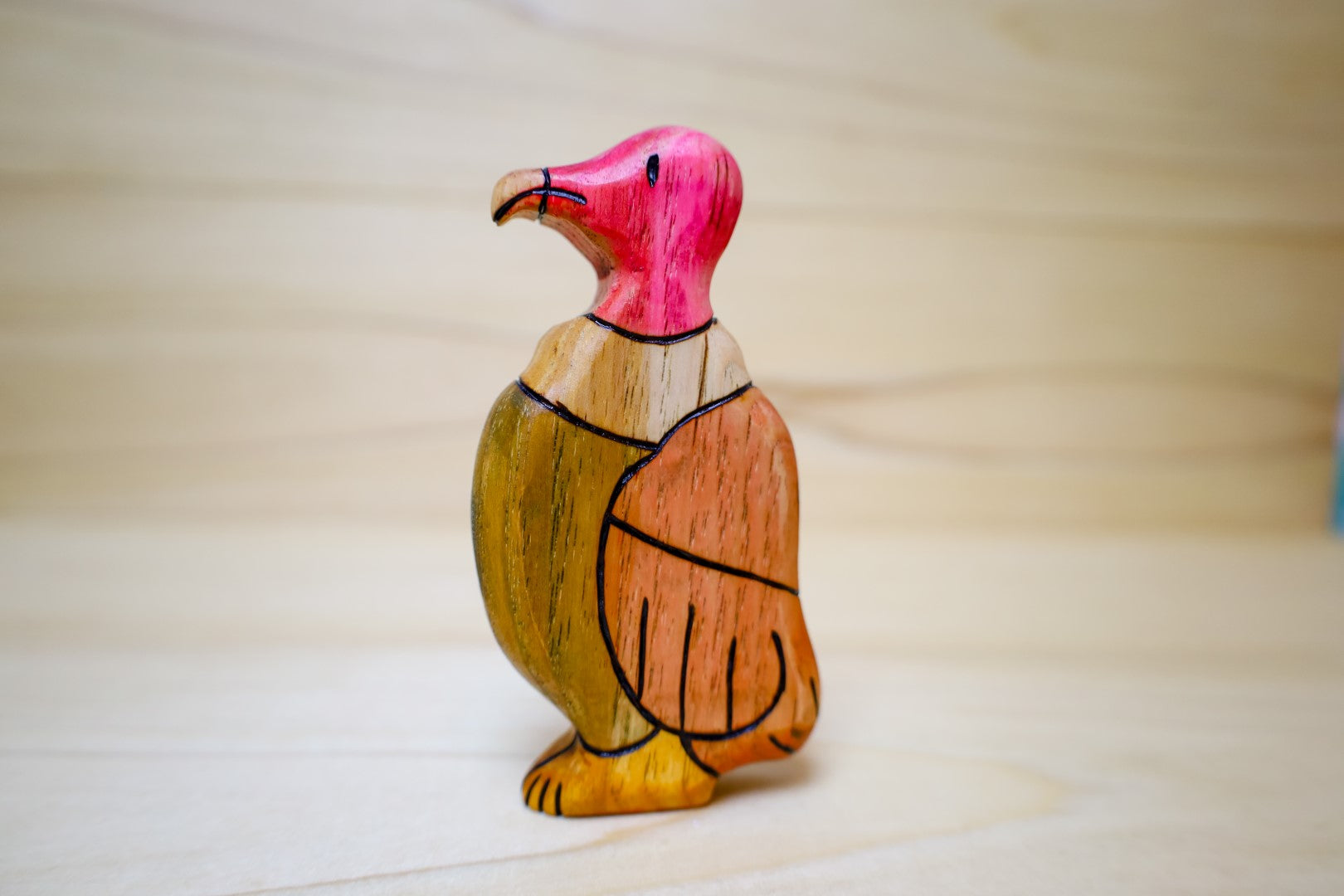 Wooden Vulture Toy