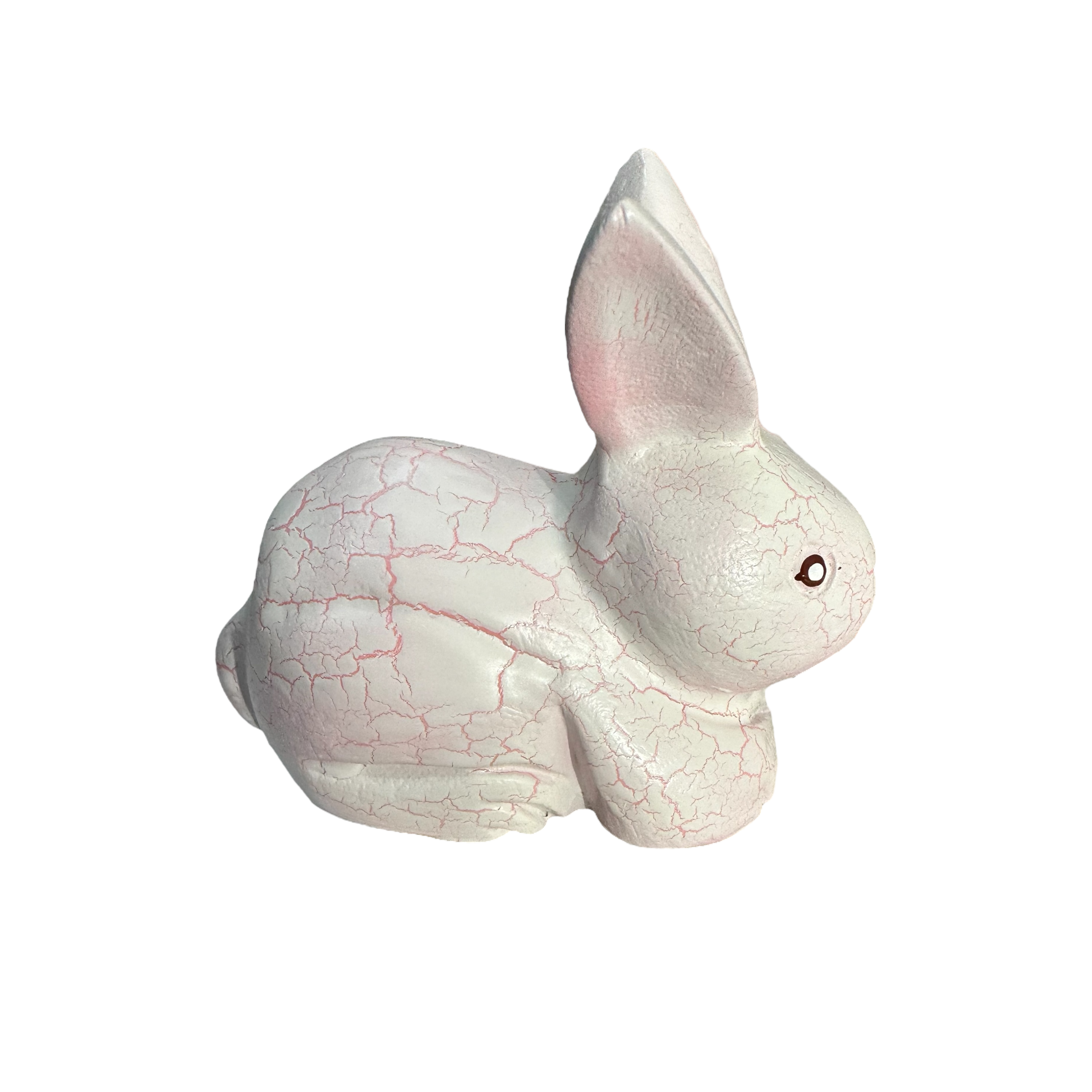 Wooden White Bunny Figurine Decoration
