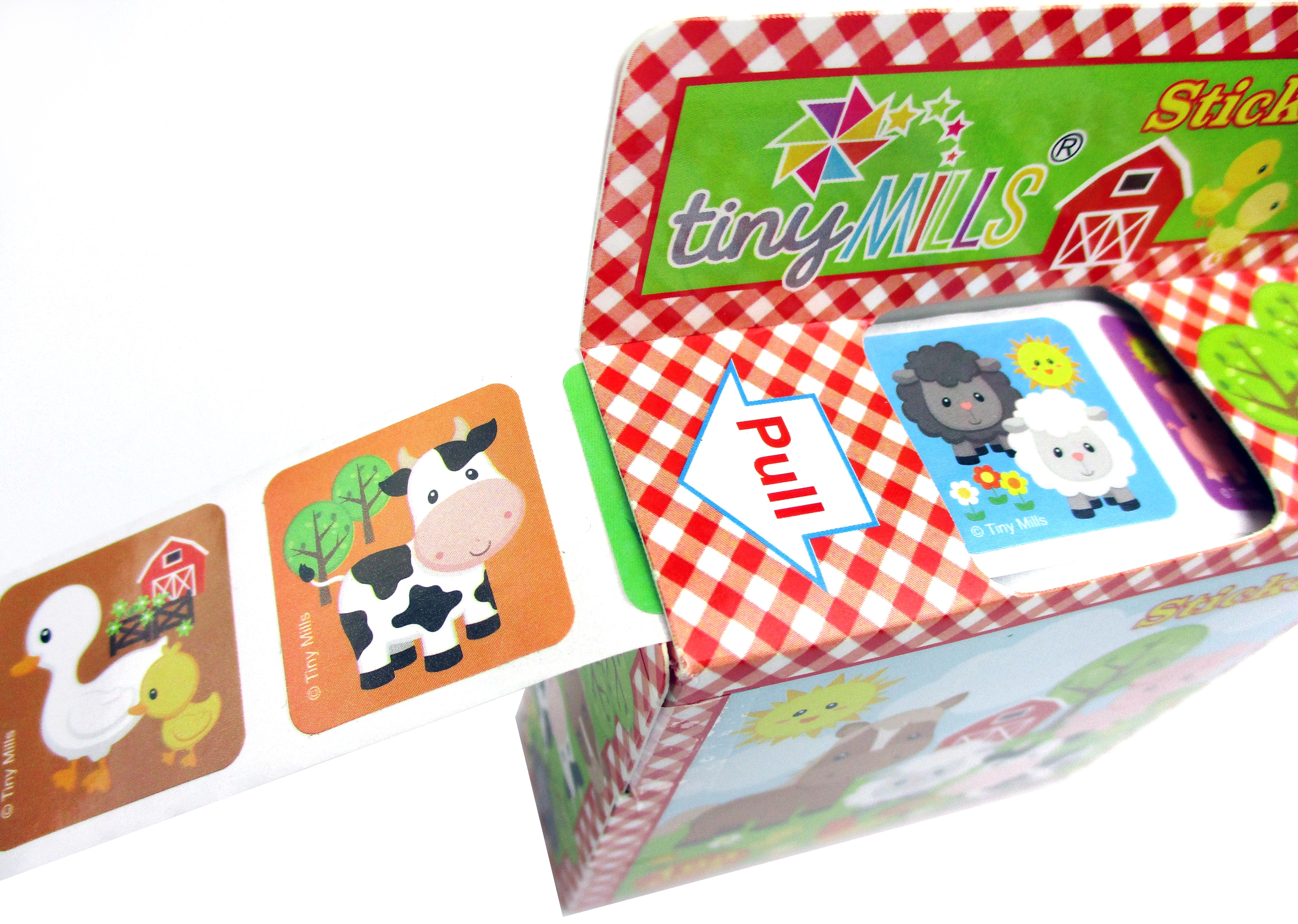 Farm Animals Barnyard Stickers 100 Stickers/dispenser, Pack Of 1 Or 6 Or 12 Dispensers