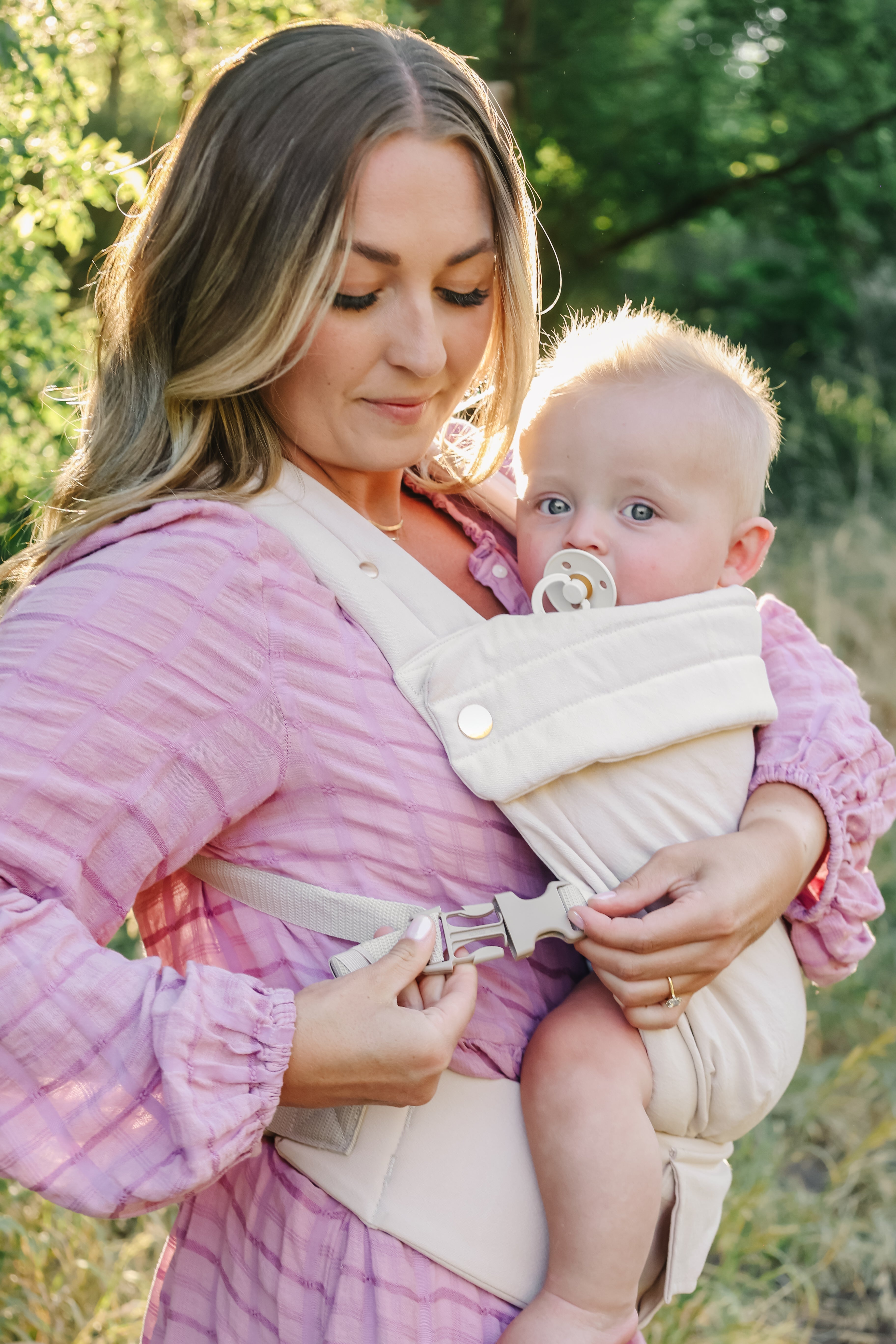 Coco Cream - Cotton Linen Baby Carrier (7-35 Lbs)