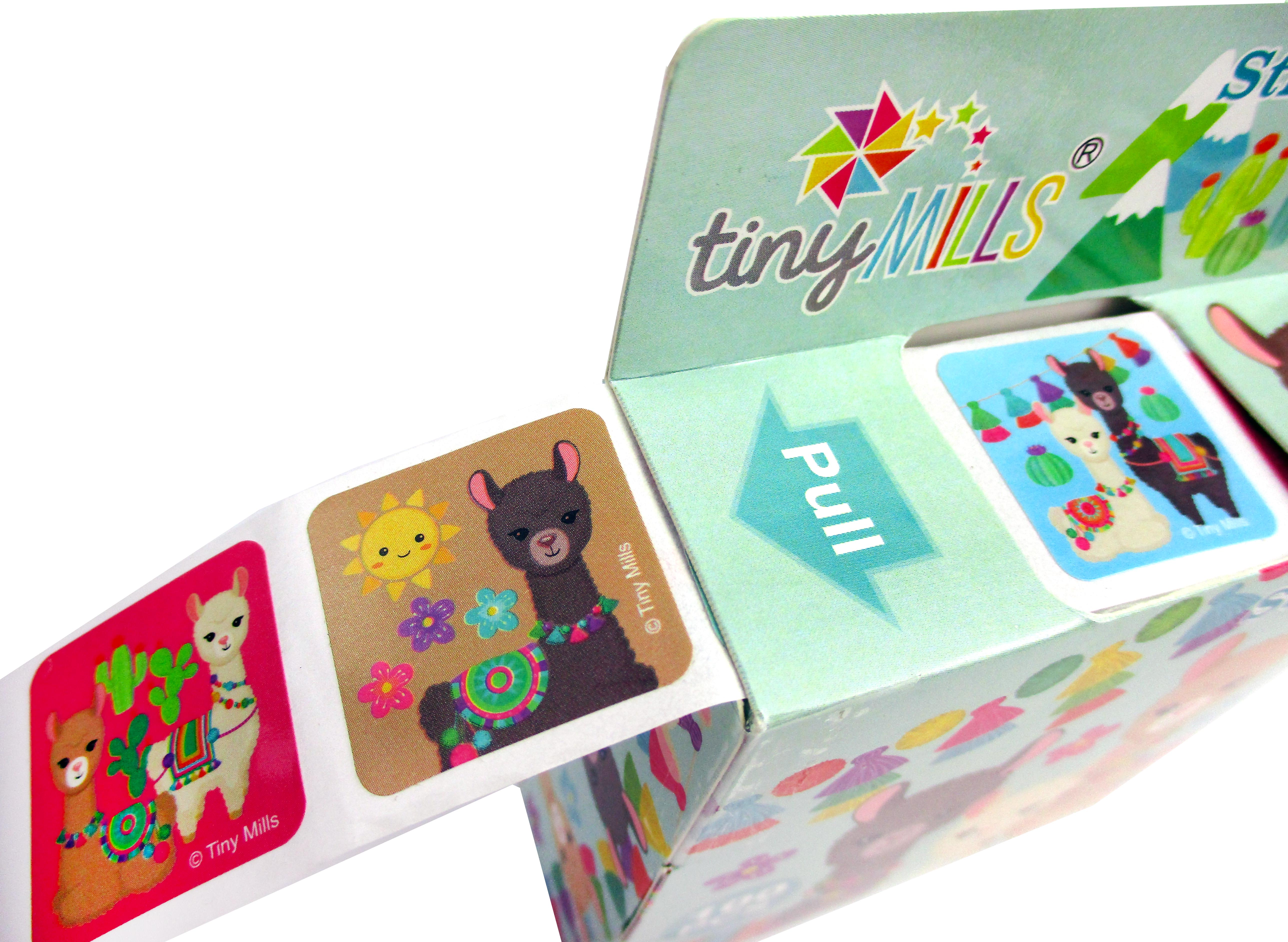 Llamas Alpacas Stickers 100 Stickers/dispenser, Pack Of 1, 6, Or 12 Dispensers