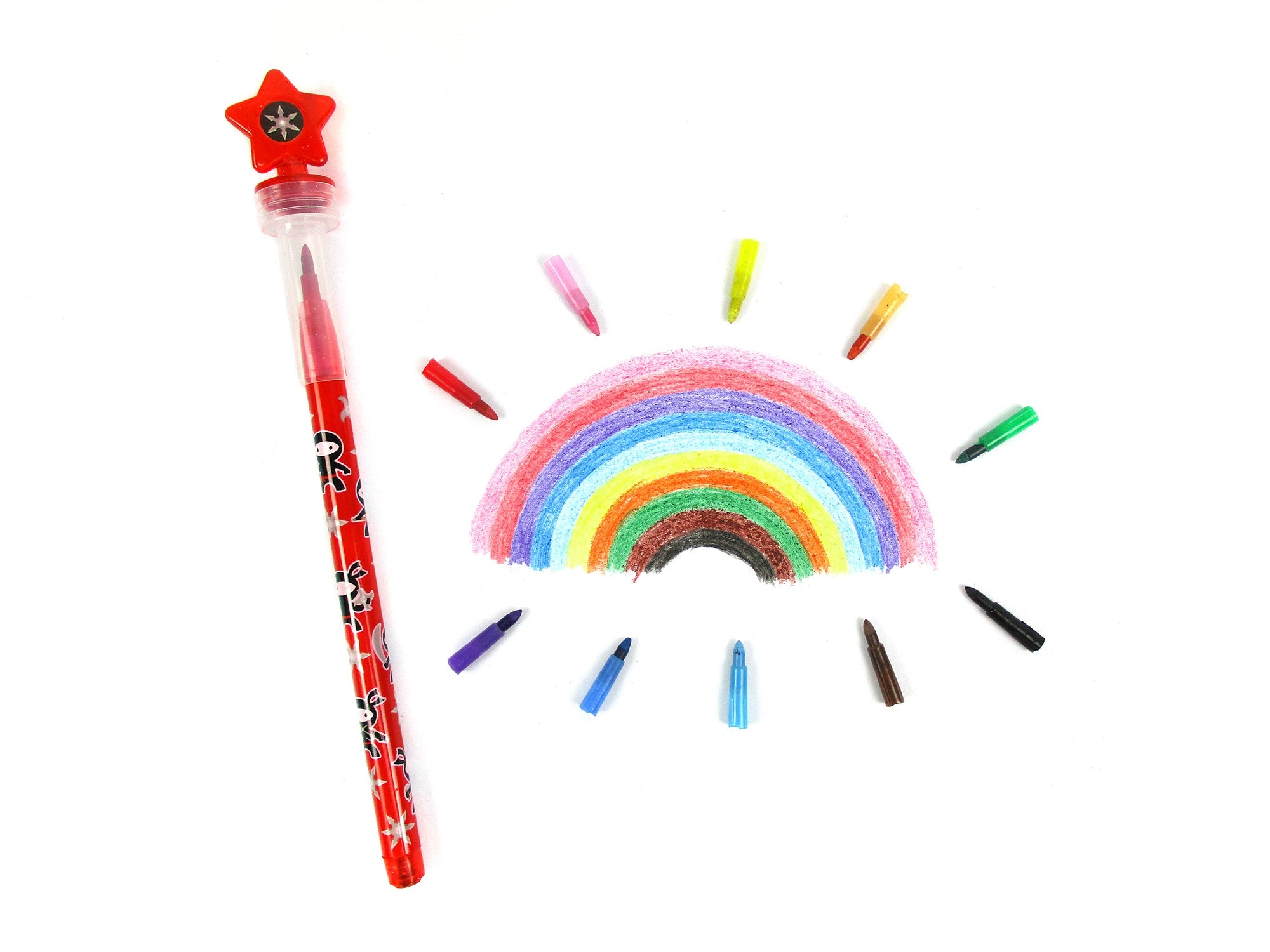 Ninja Stackable Crayon With Stamper Topper