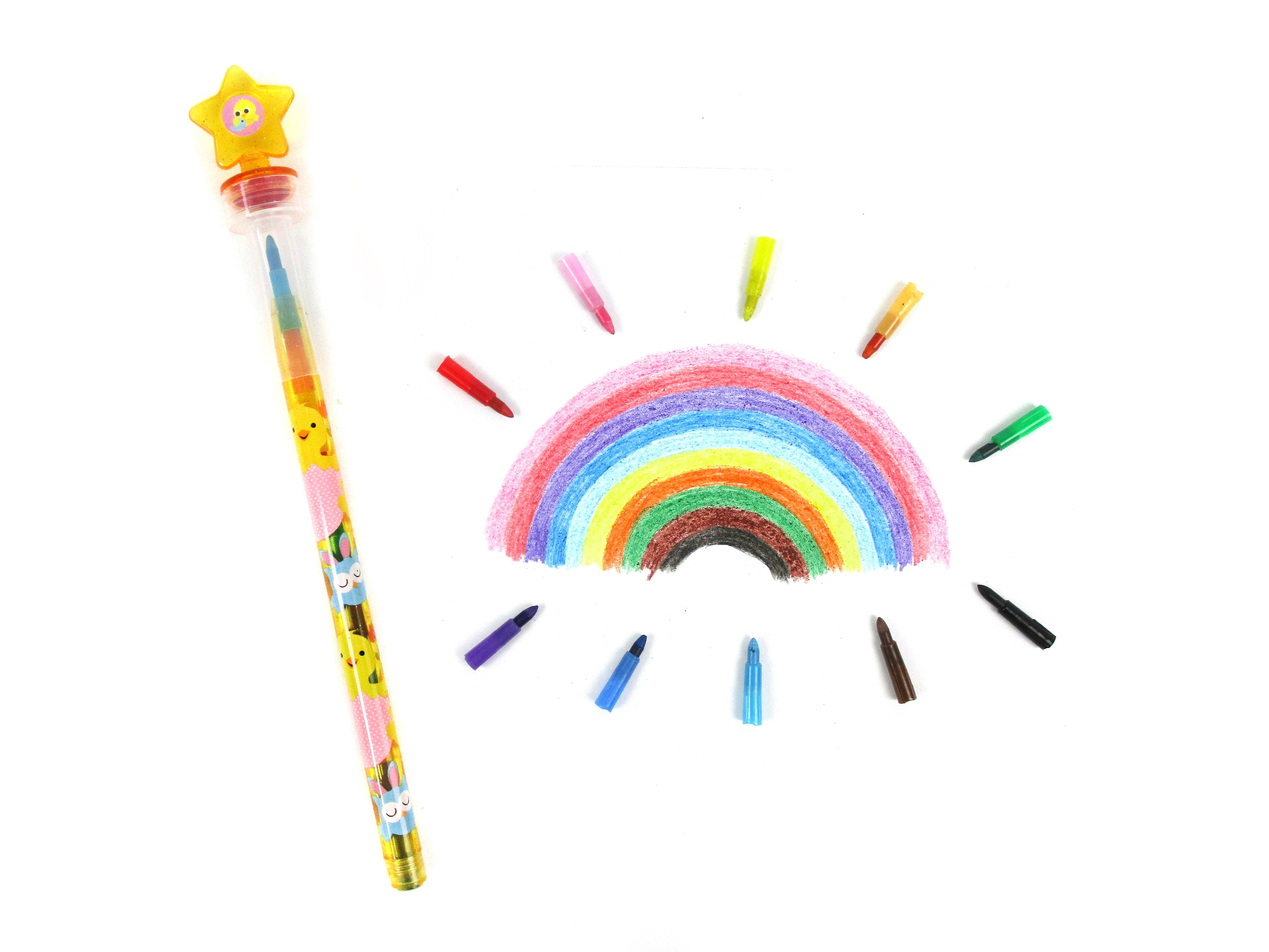 Easter Stackable Crayon With Stamper Topper