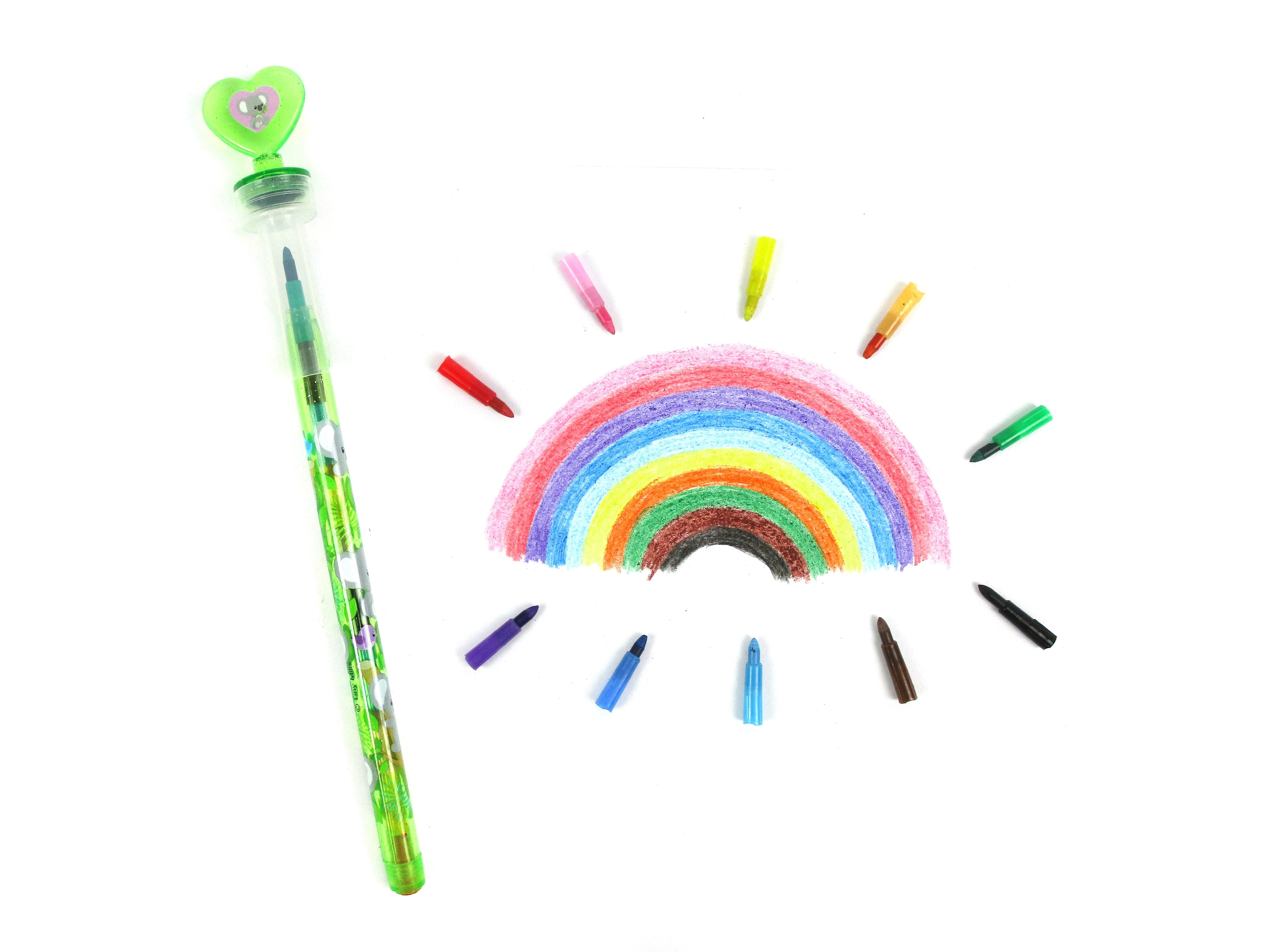 Koala Stackable Crayon With Stamper Topper