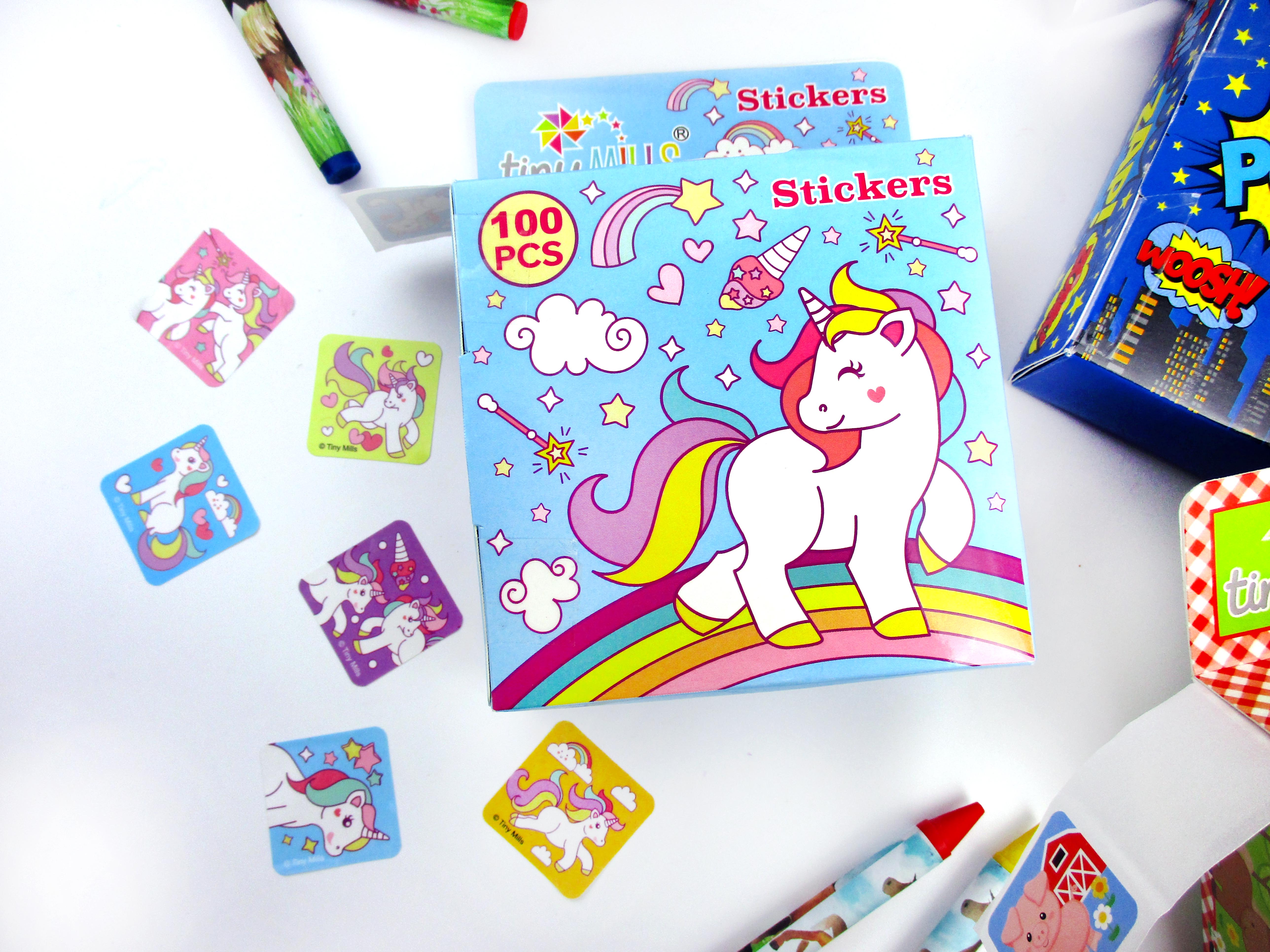 Unicorn Stickers 100 Stickers/dispenser, Pack Of 1, 6 Or 12 Dispensers
