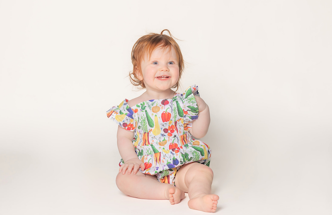 Bubble Romper In Veggies