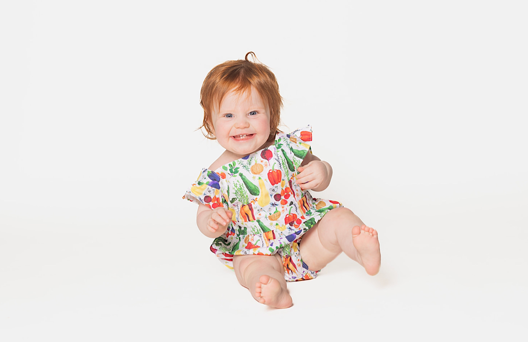 Bubble Romper In Veggies