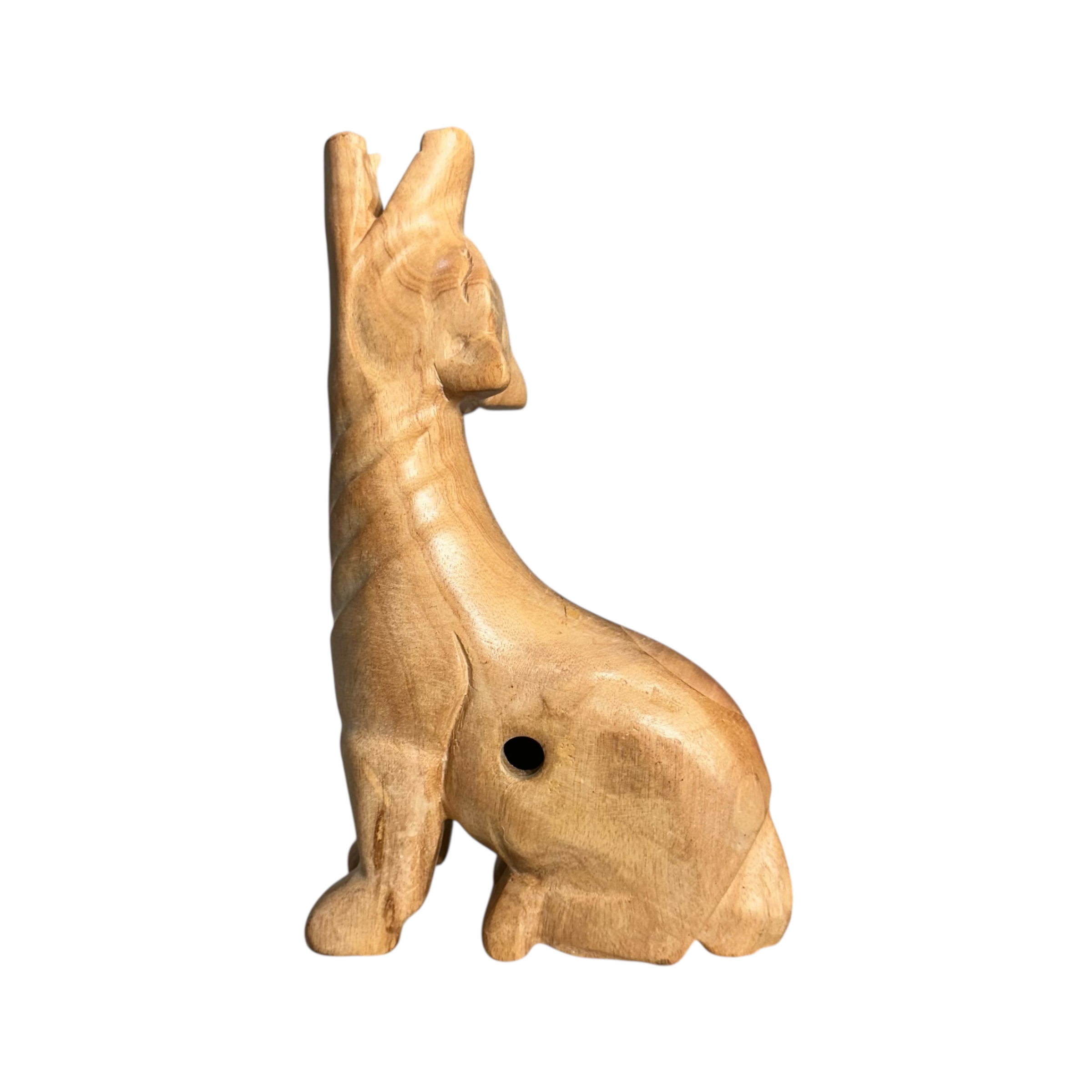 8" Nature Wooden Wolf Musical Whistle Instrument