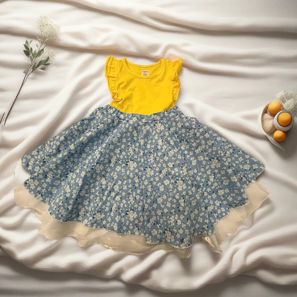 Blossom Organic Cotton Toddler Dress – Everyday Summer Dress For Girls
