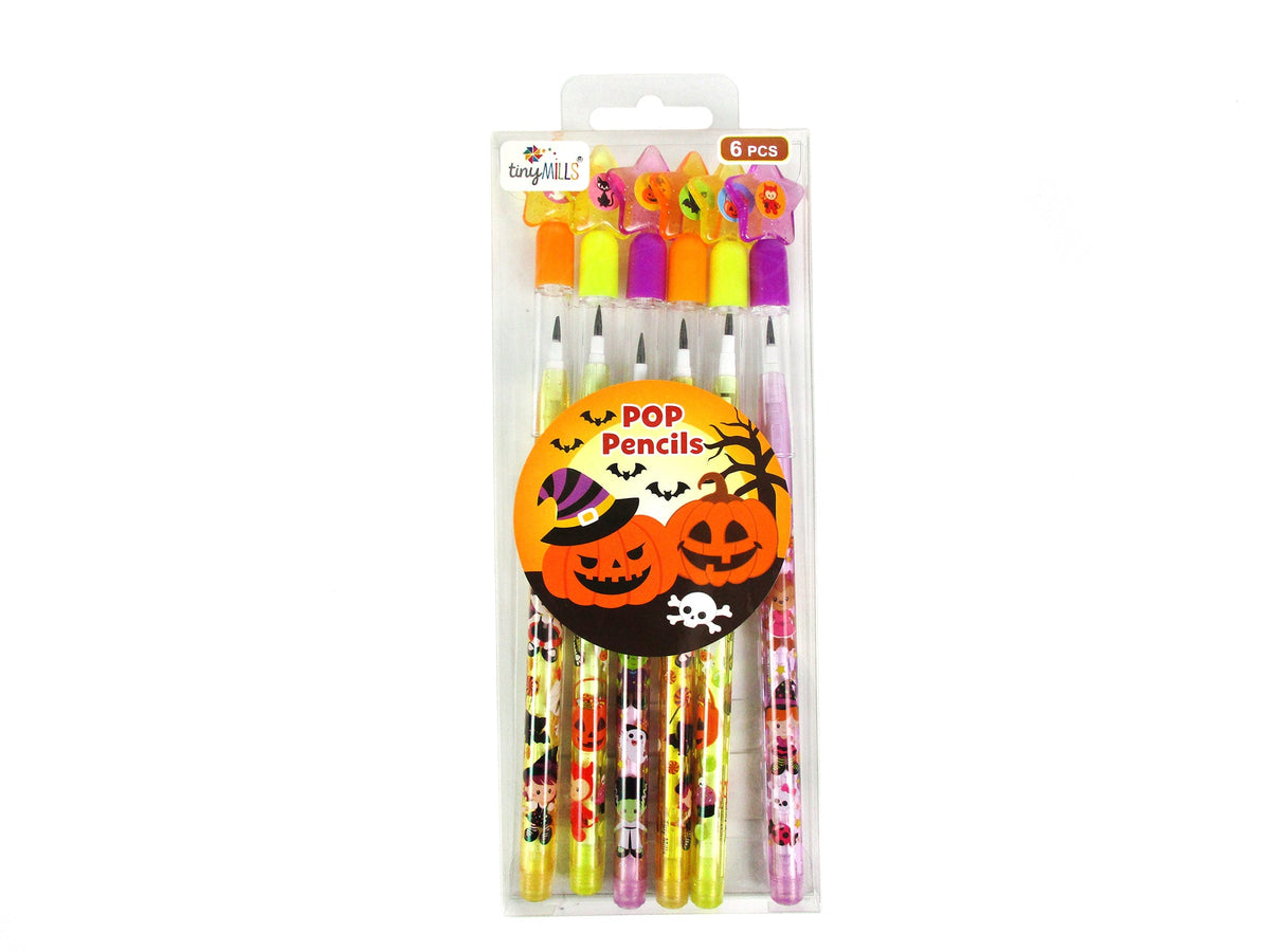 Halloween Stackable Point Pencils - Set Of 6