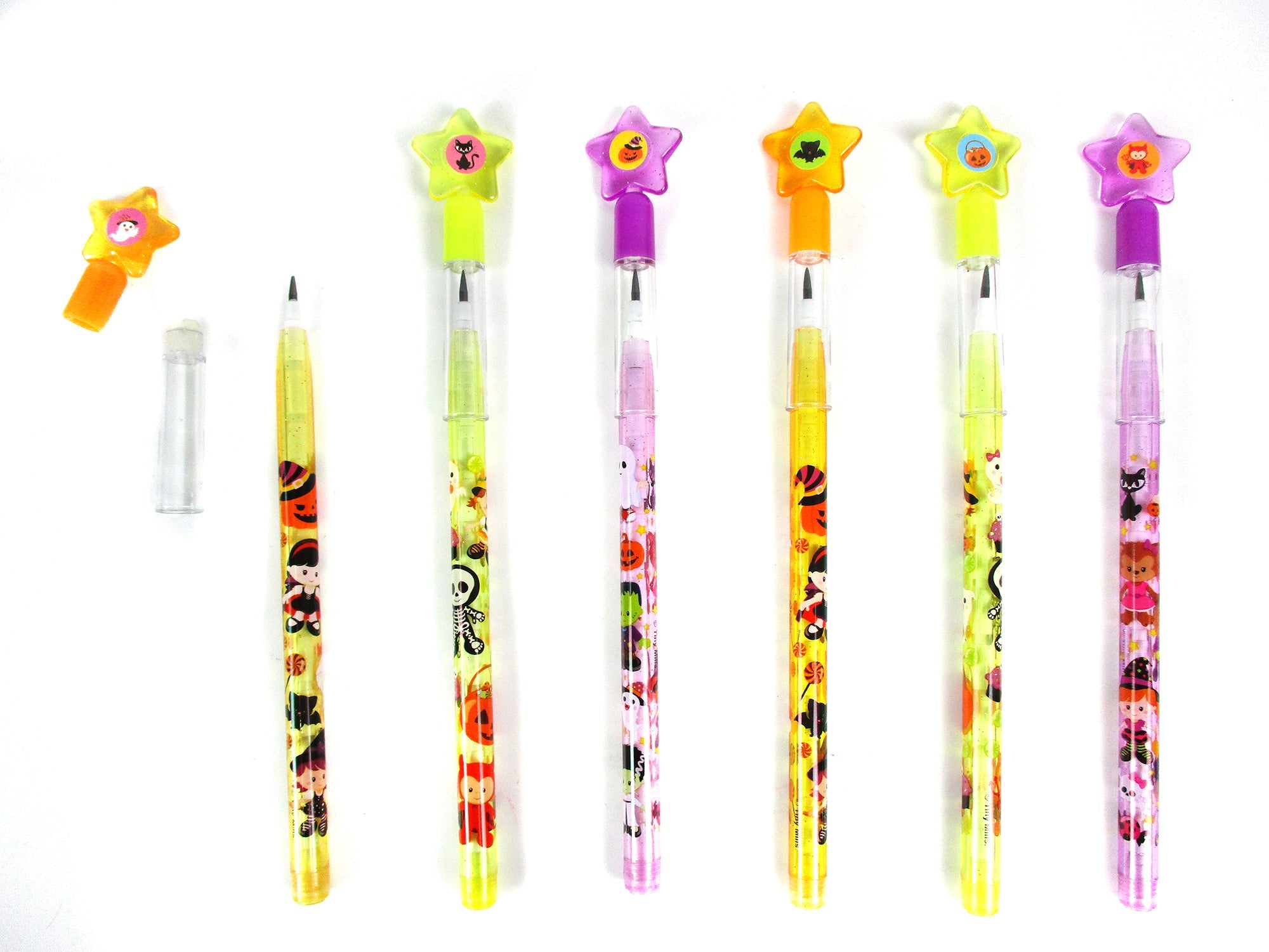Halloween Stackable Point Pencils - Set Of 6