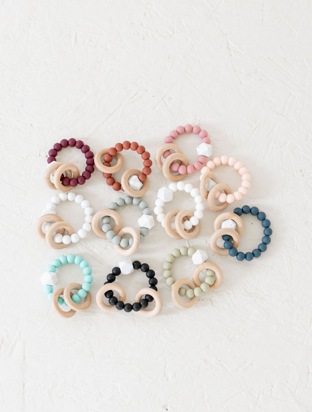Silicone  Beaded Rattle Rings