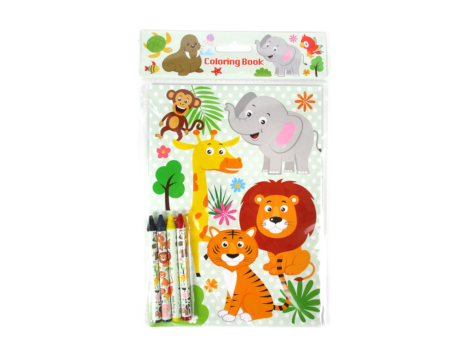 Animal Coloring Books With Crayons Party Favors - Set Of 6 Or 12