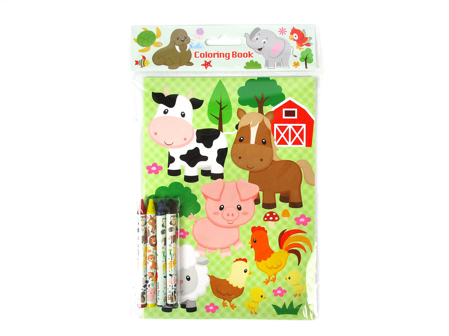 Animal Coloring Books With Crayons Party Favors - Set Of 6 Or 12