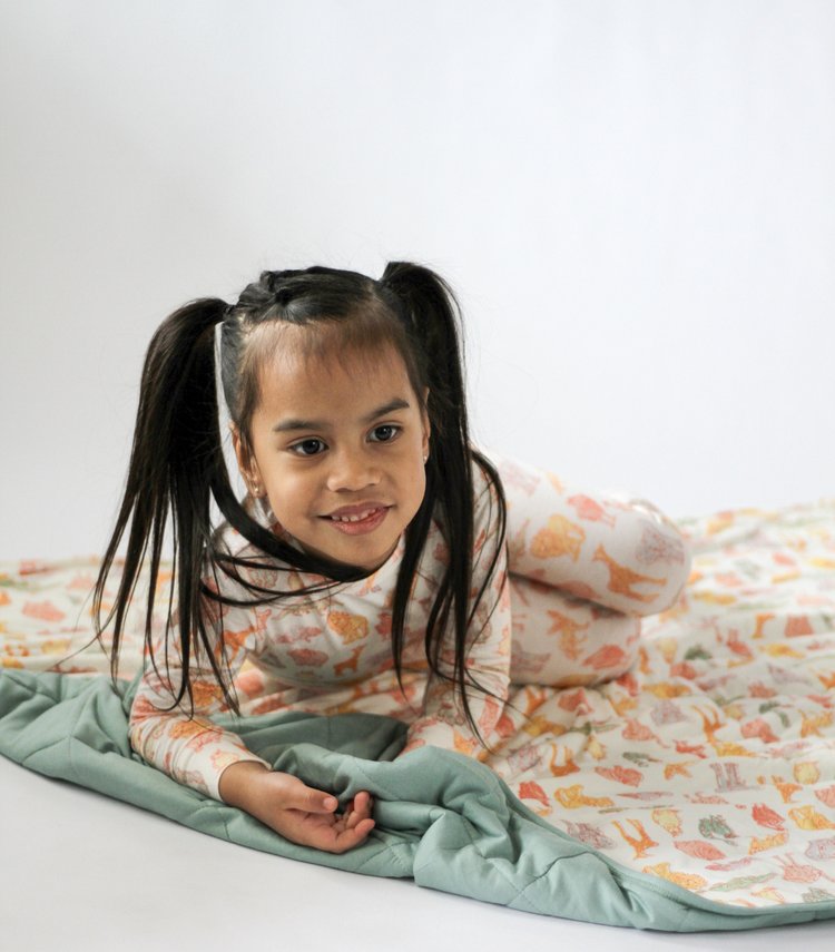 My First Zoo Trip-toddler Bamboo Blanket – Soft, Warm & Reversible