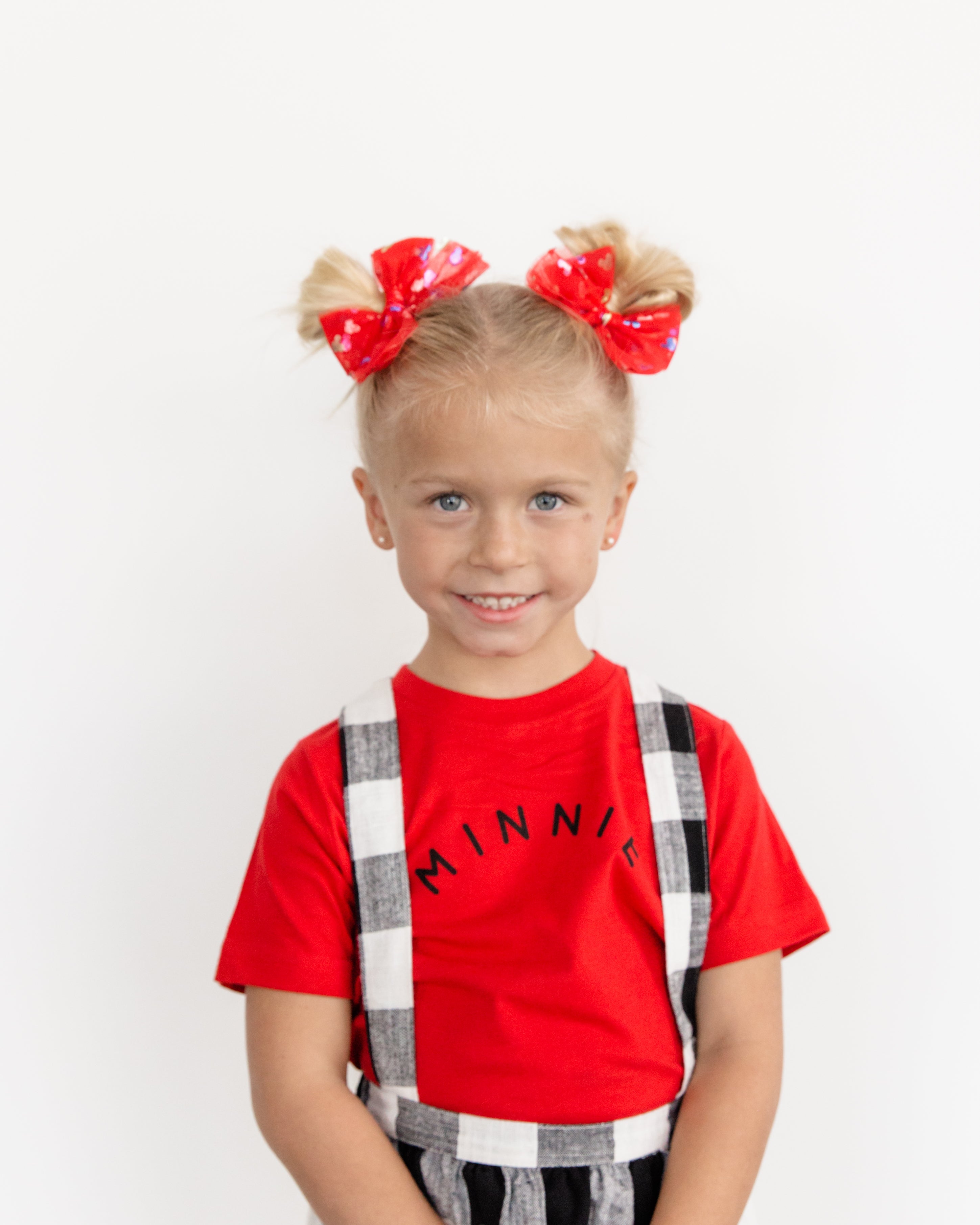 Bibbidi Bobbidi - Red | Tulle Bow - Pigtail Set