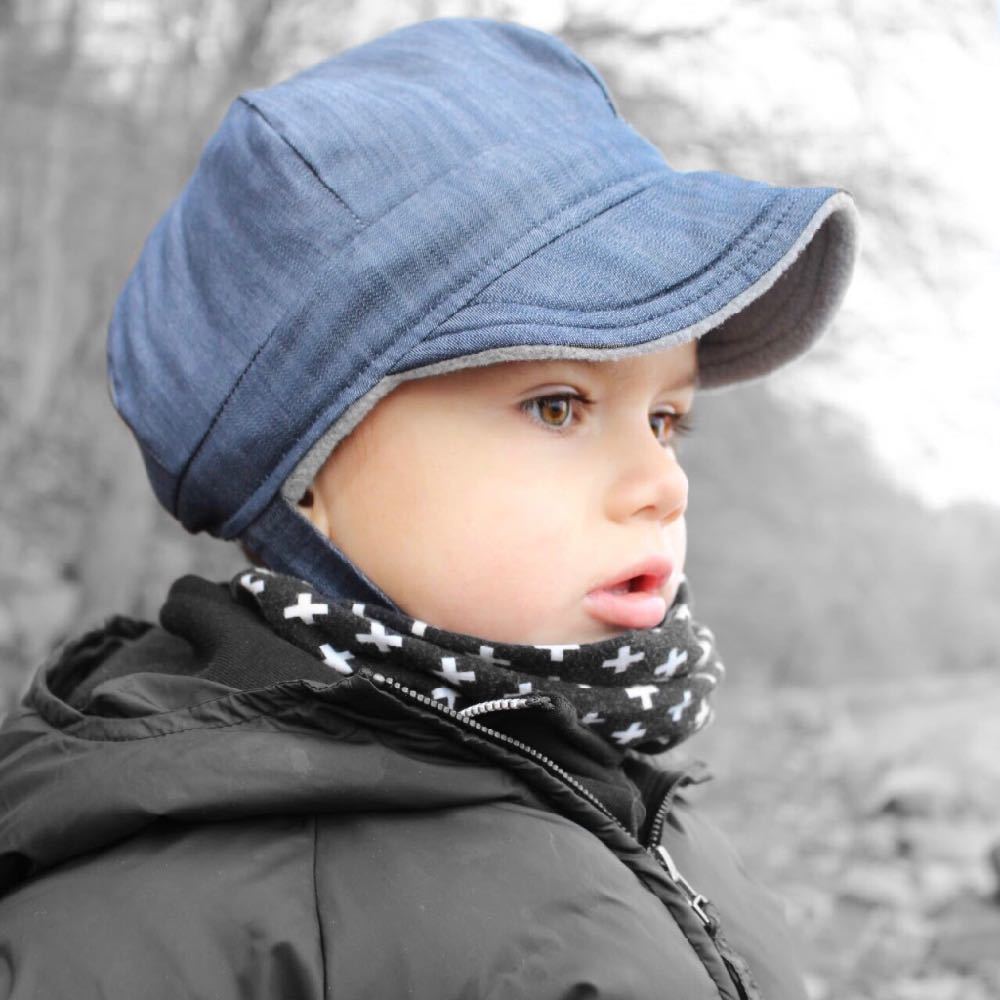 Winter Cap In Rad Denim