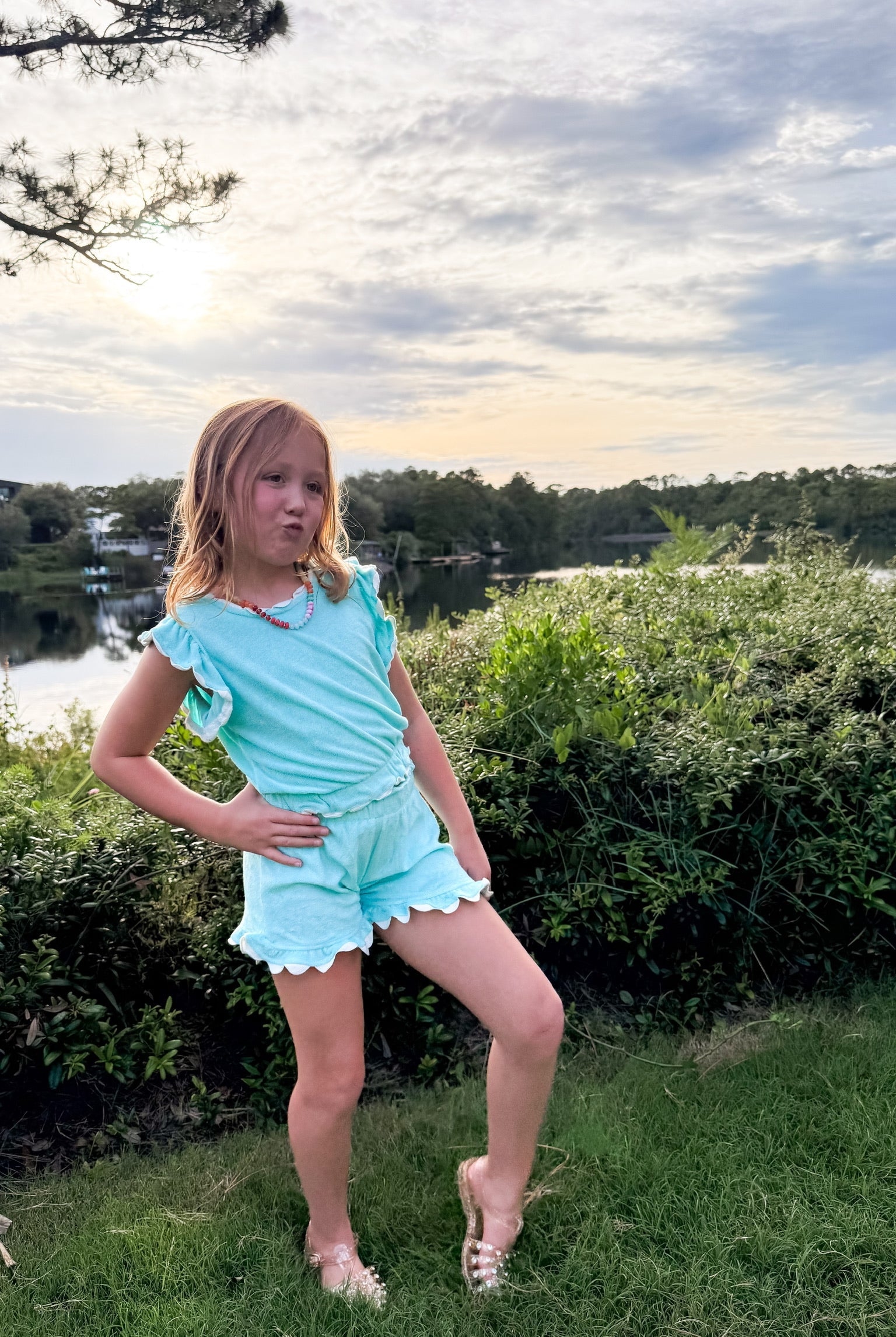 Cotton Candy Blue Terry Set