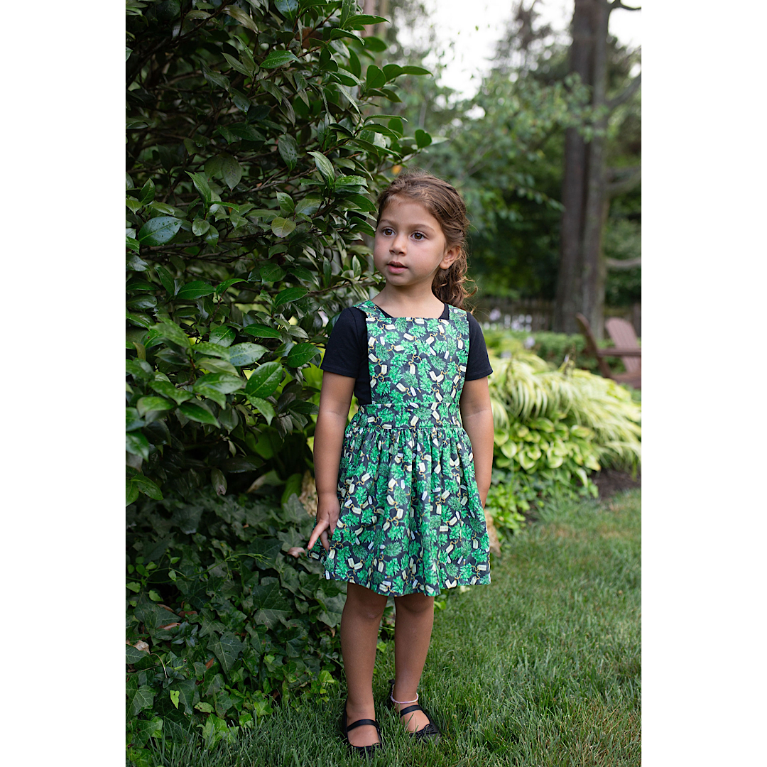 Pinafore Dress In Herbs