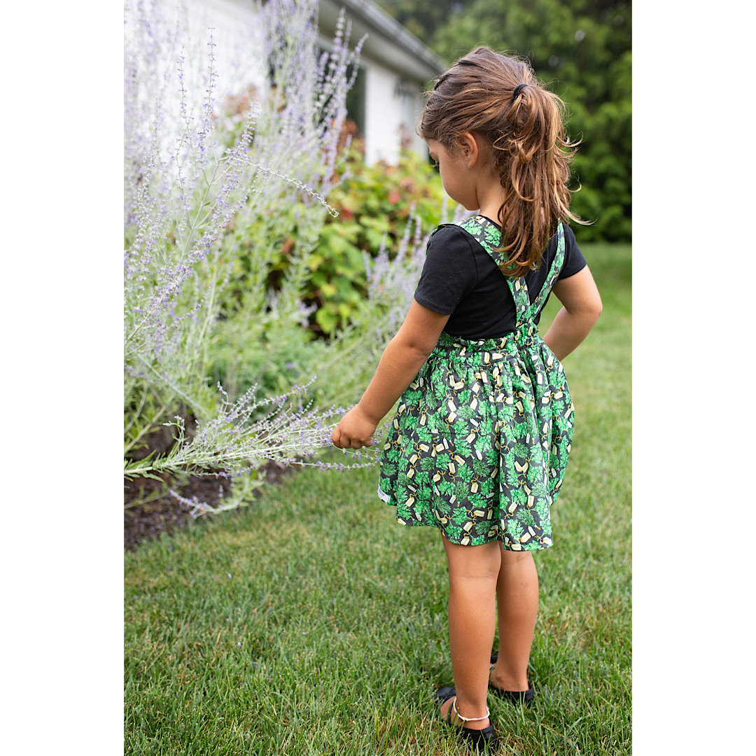 Pinafore Dress In Herbs