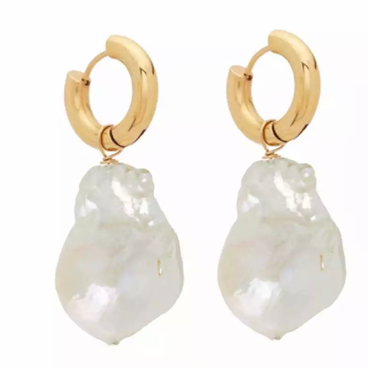 Nicki Pearl Hoop Earrings