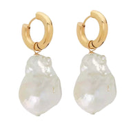 Nicki Pearl Hoop Earrings