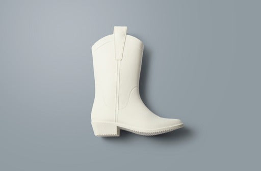 Bone White Adult All Weather Rubber Cowboy Boots