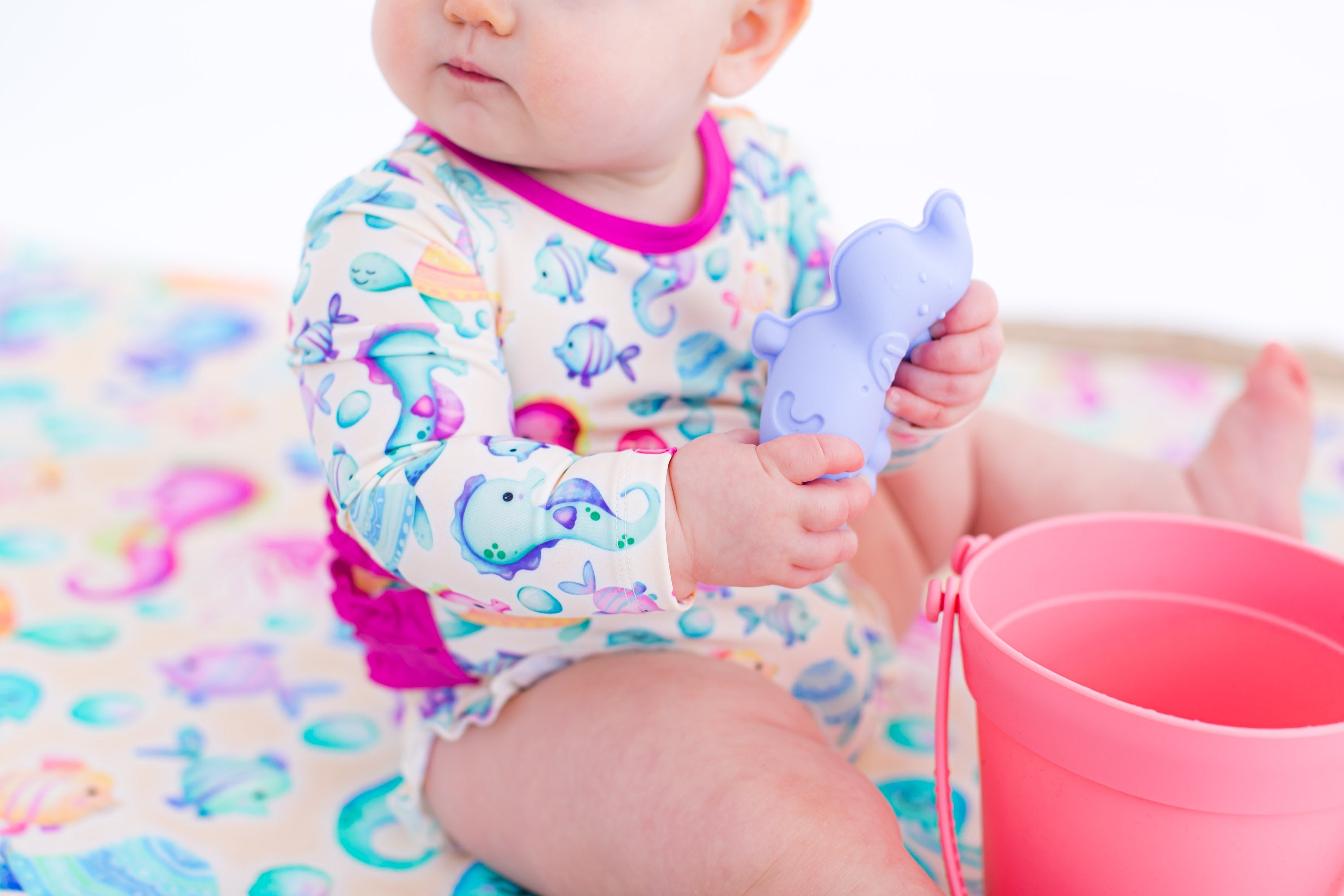 Coral Rash Guard Swimsuit- Baby