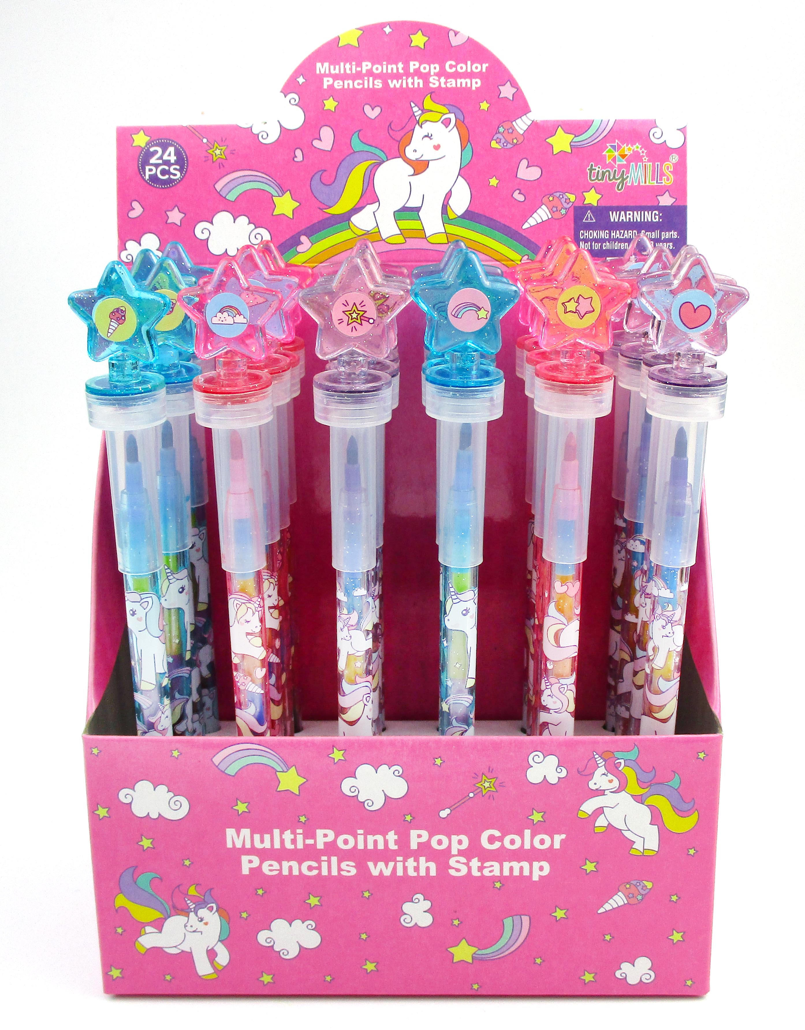 Unicorn Stackable Crayon With Stamper Topper